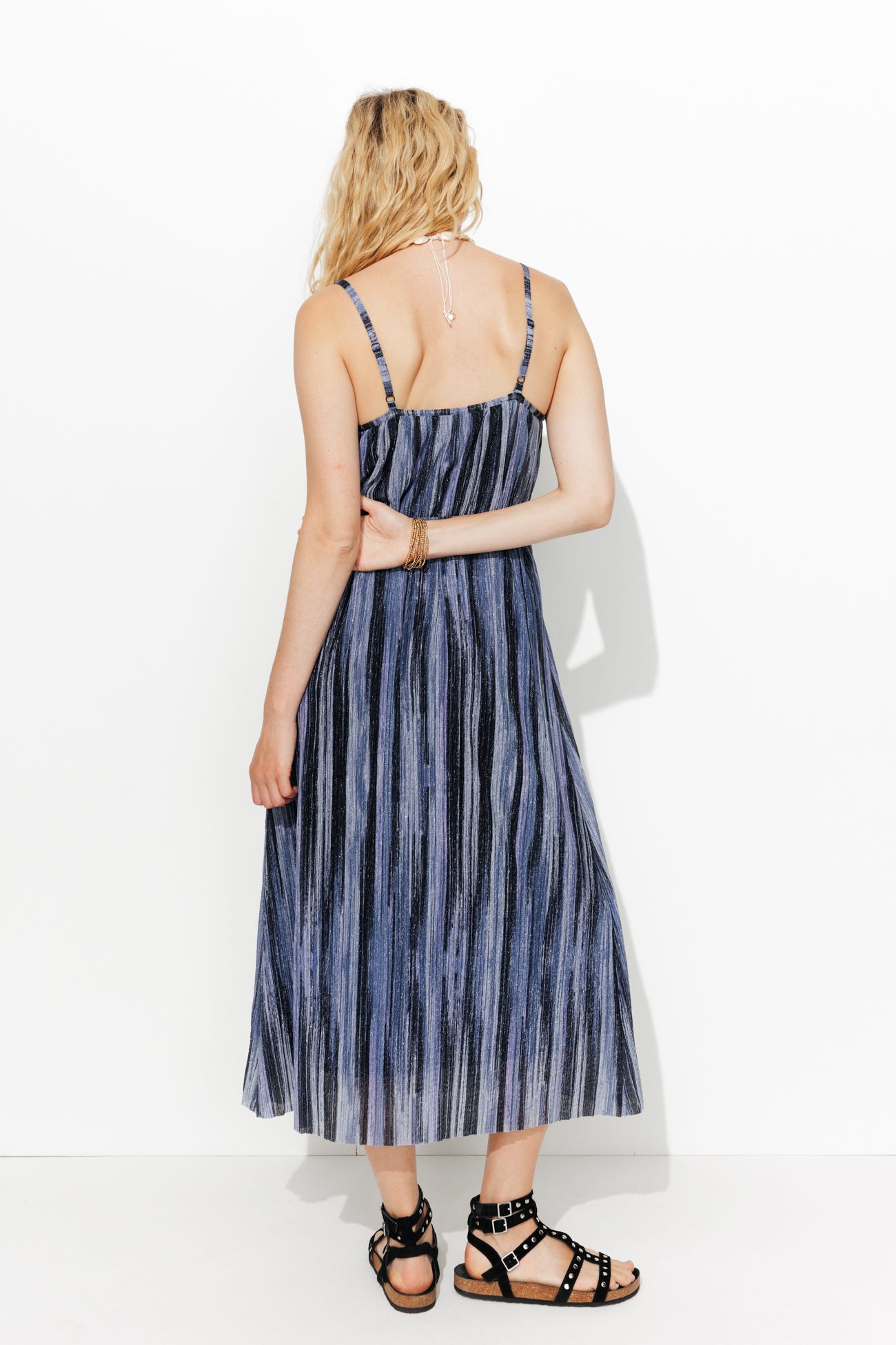 Robe midi à paillettes Femme