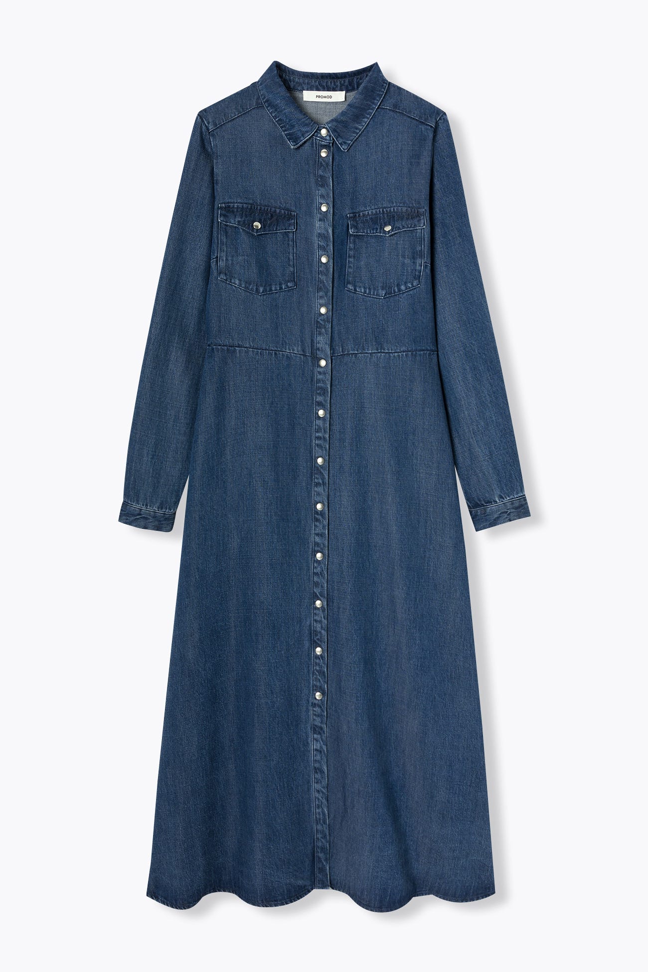 Jeans-Hemdblusenkleid