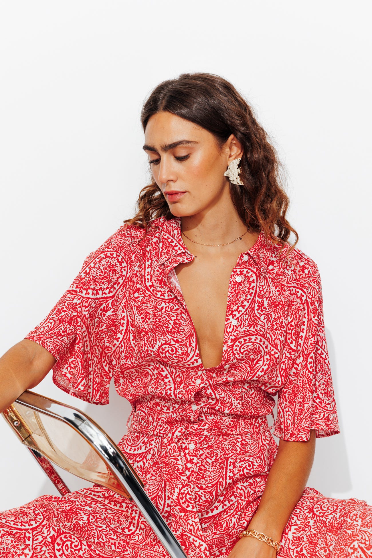 Robe-chemise imprimée Femme