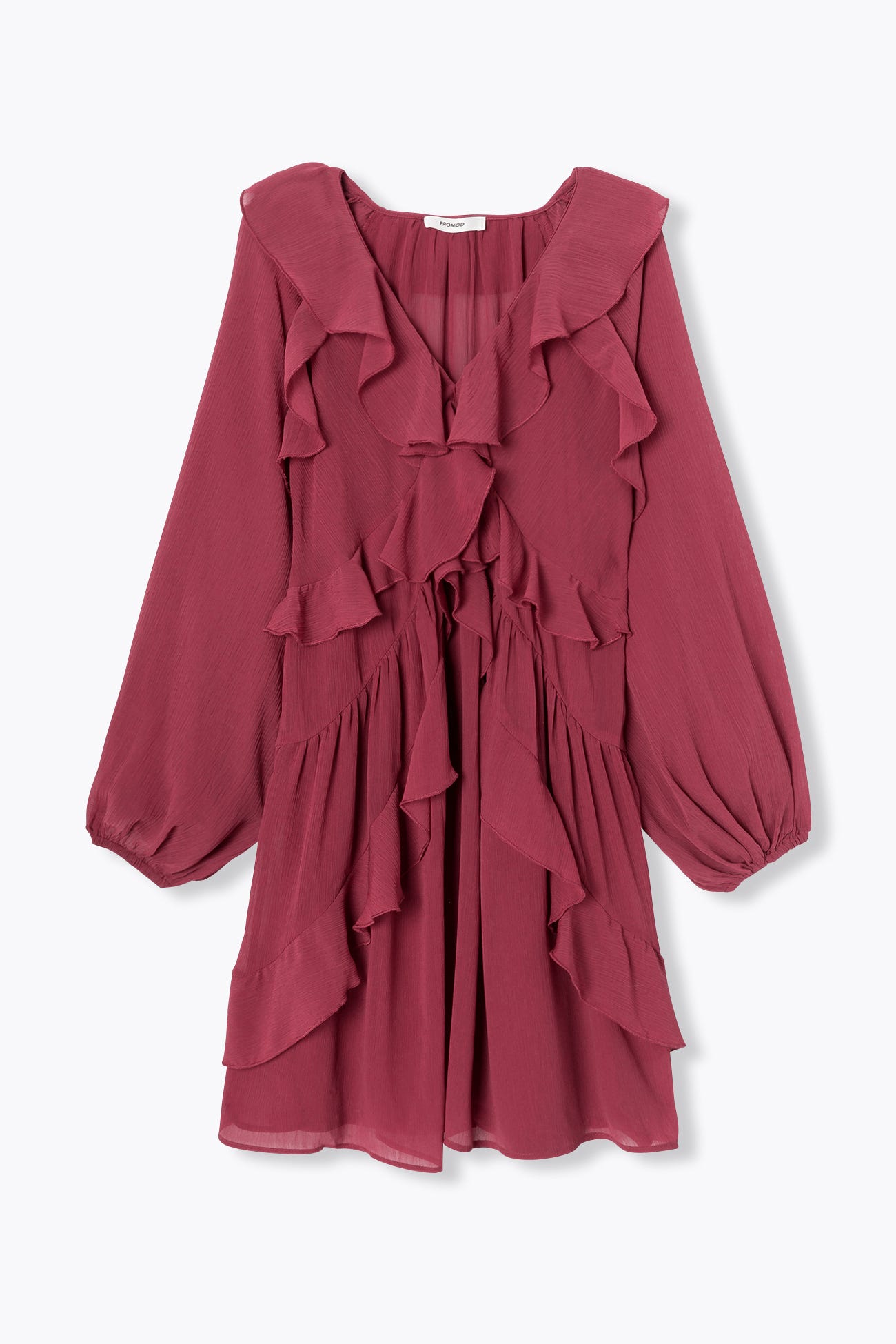 Robe courte volantée Femme