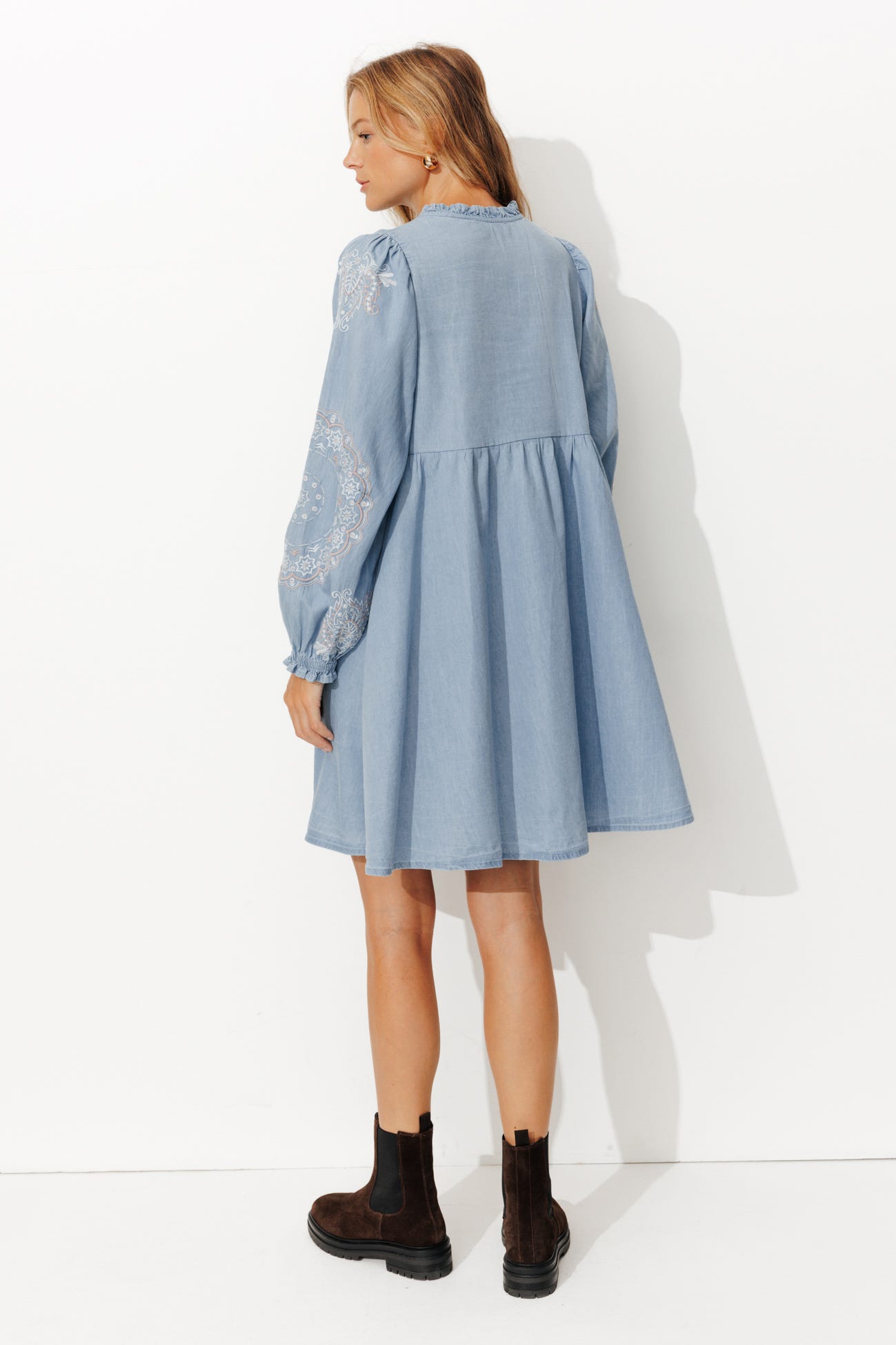 Short embroidered dress