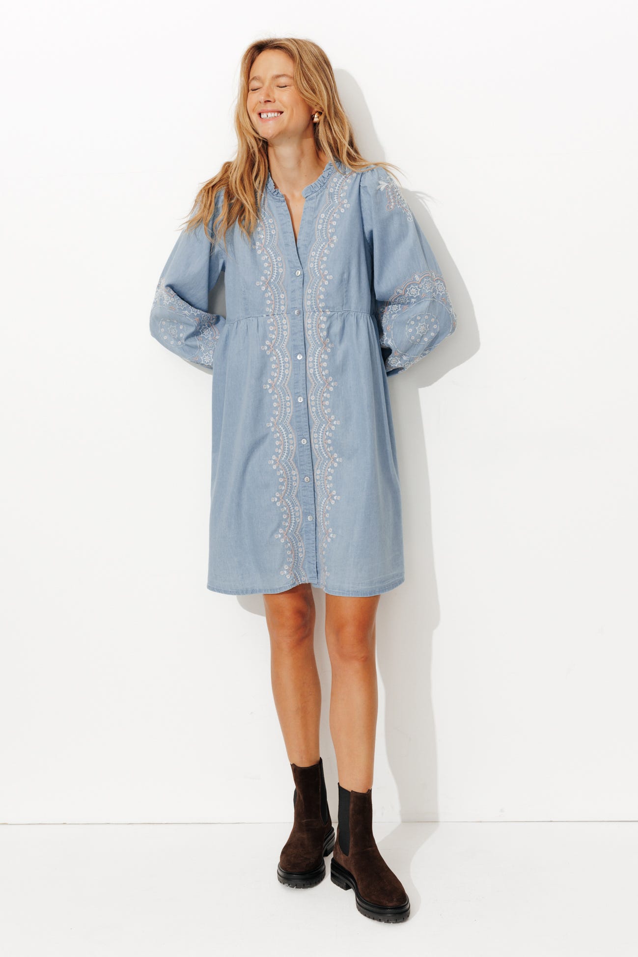 Short embroidered dress