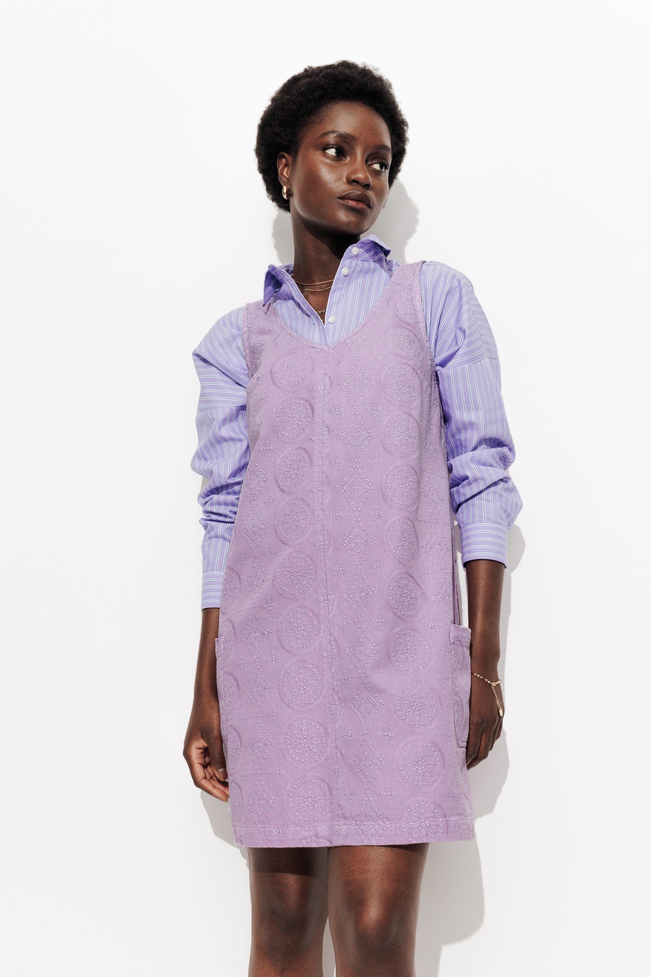 Besticktes Minikleid