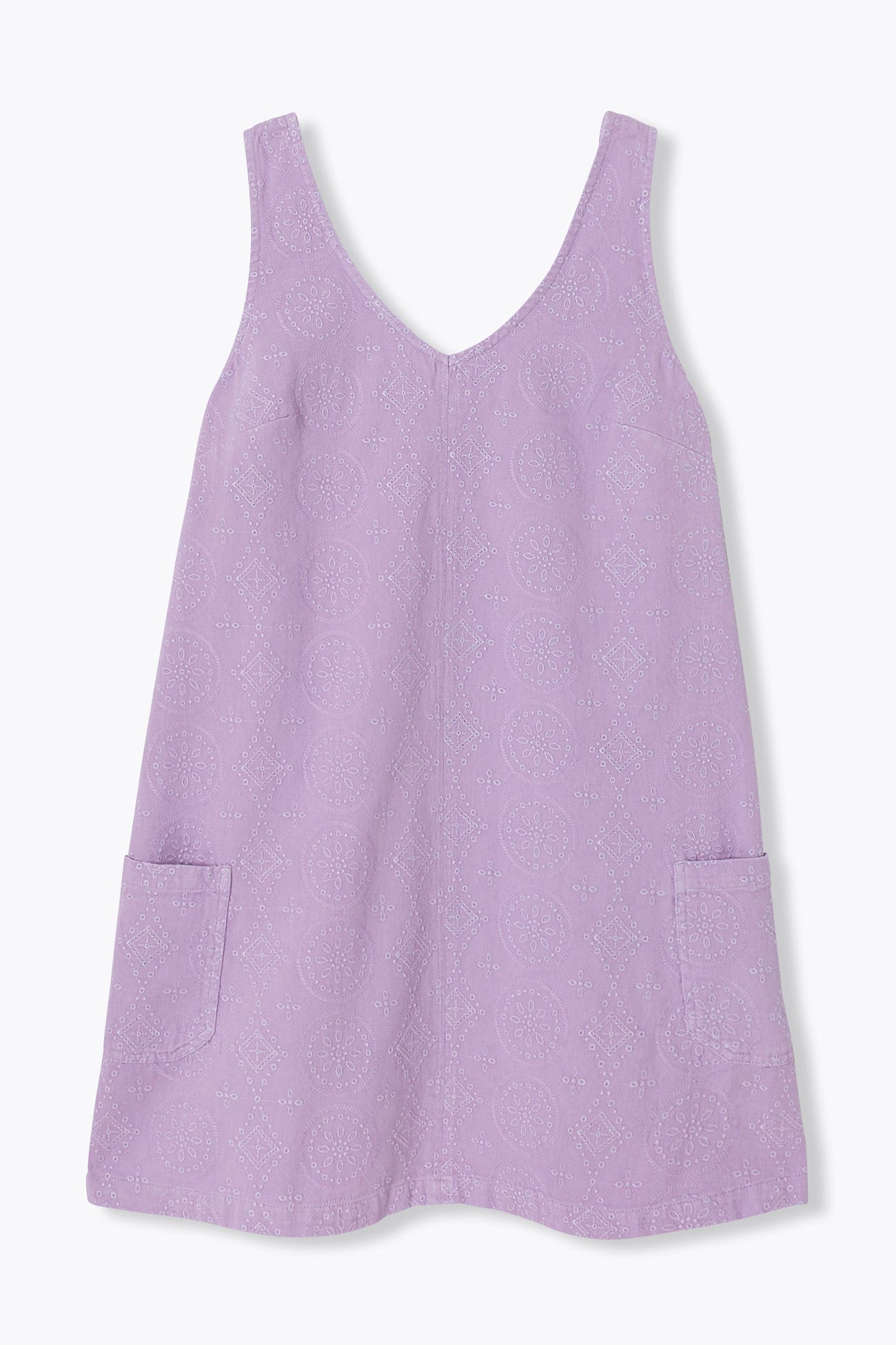 Robe courte brodée Femme