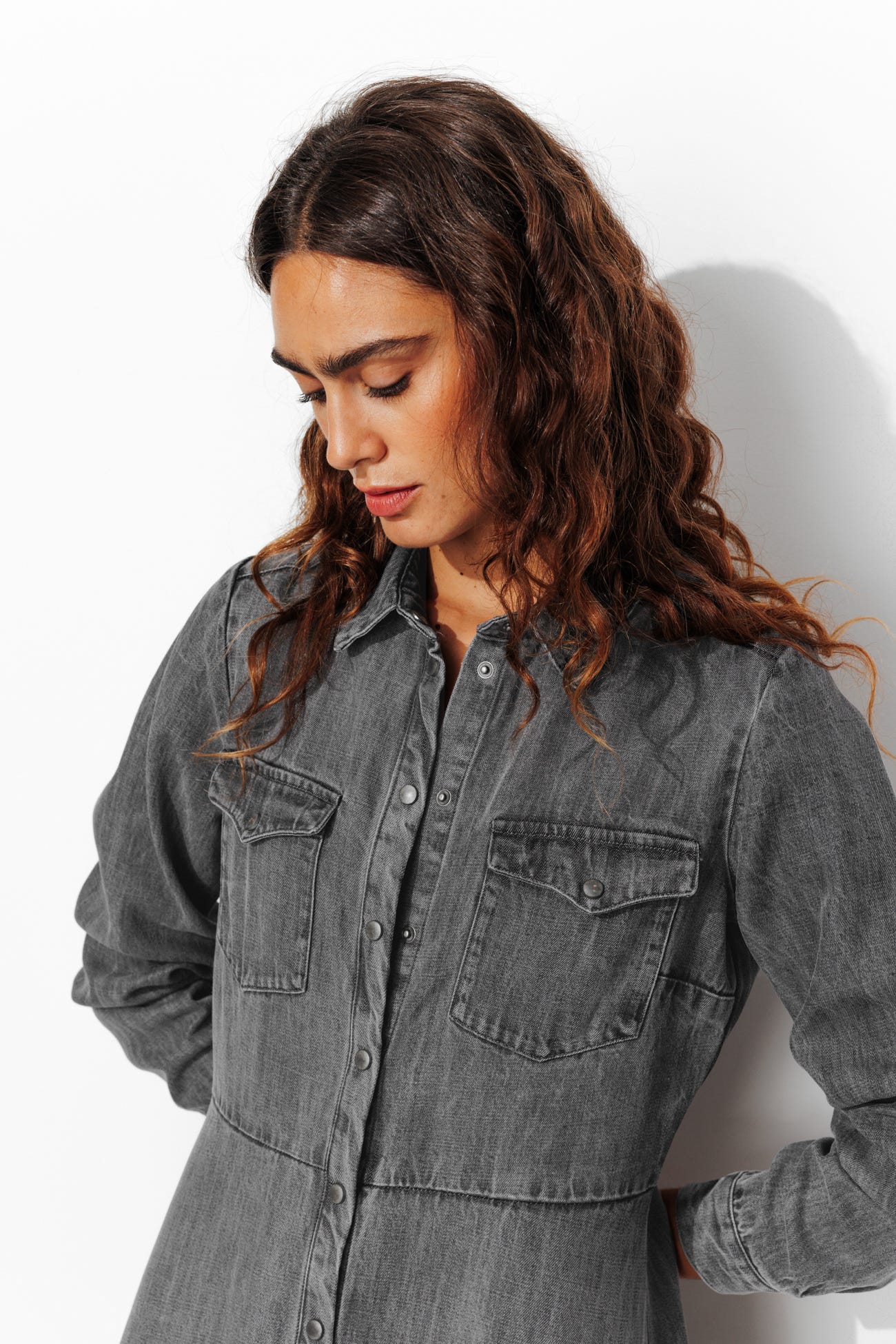 Denim shirtdress