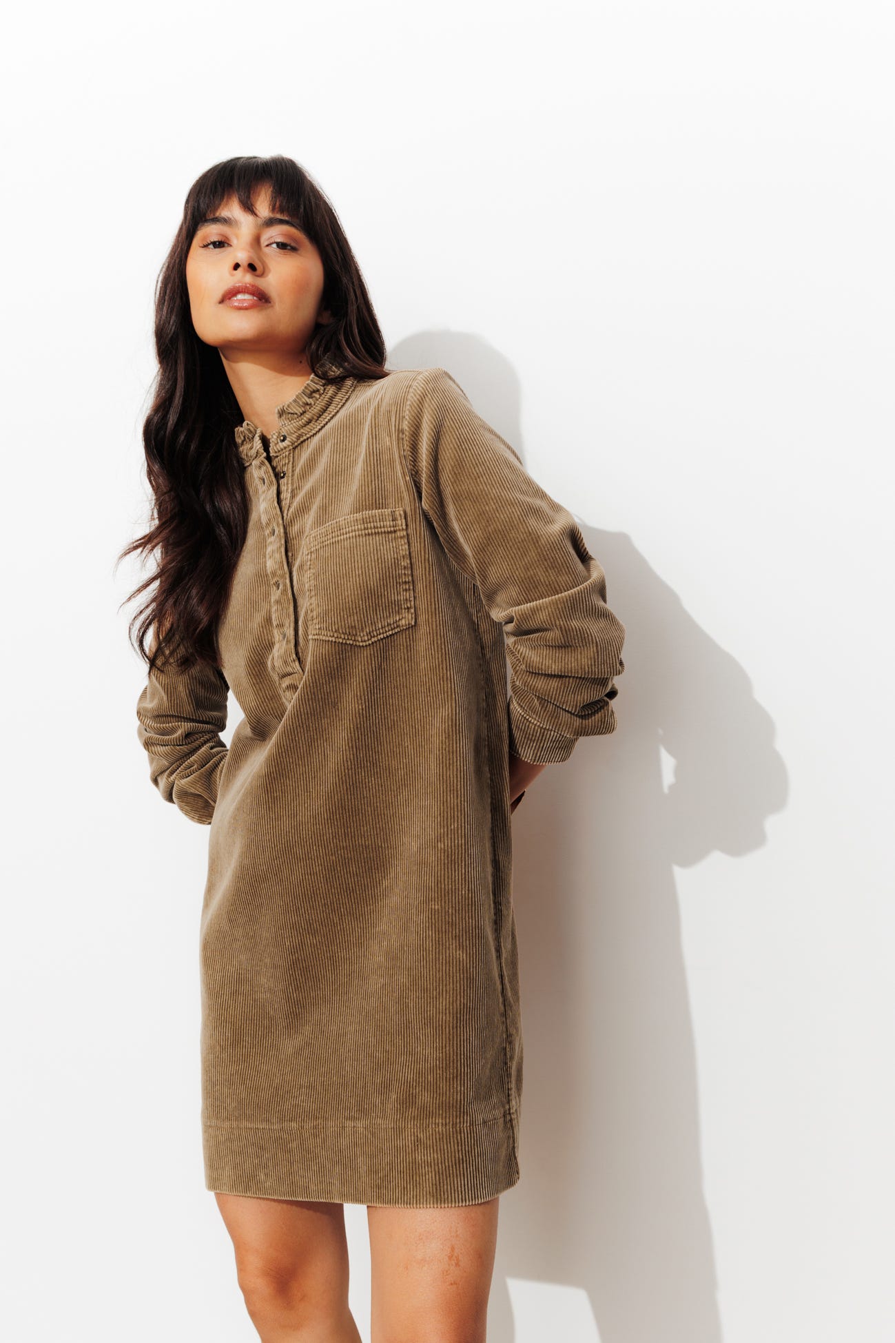 Short corduroy dress