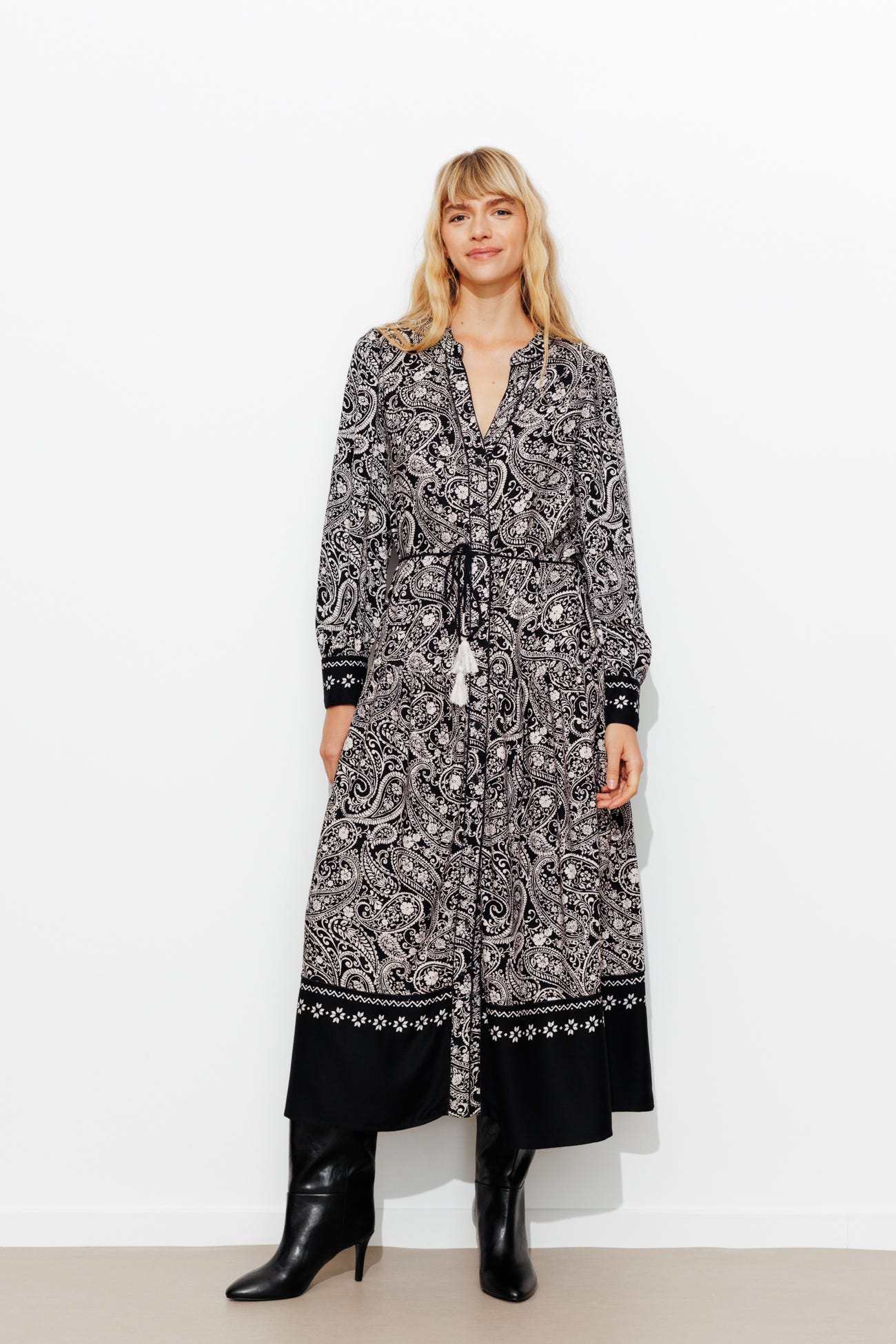 Robe longue imprimée Femme