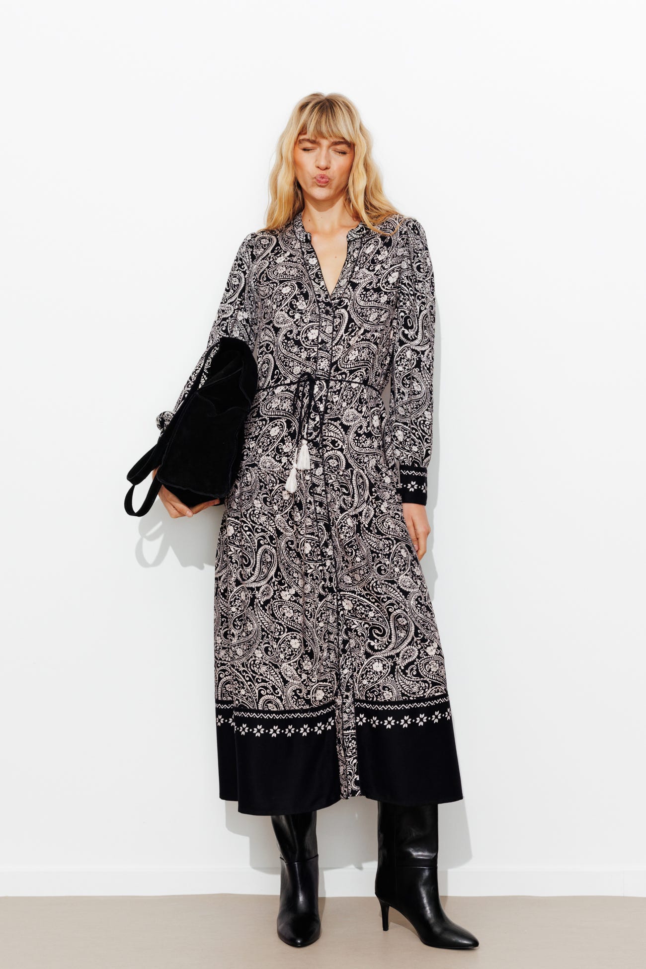 Robe longue imprimée Femme
