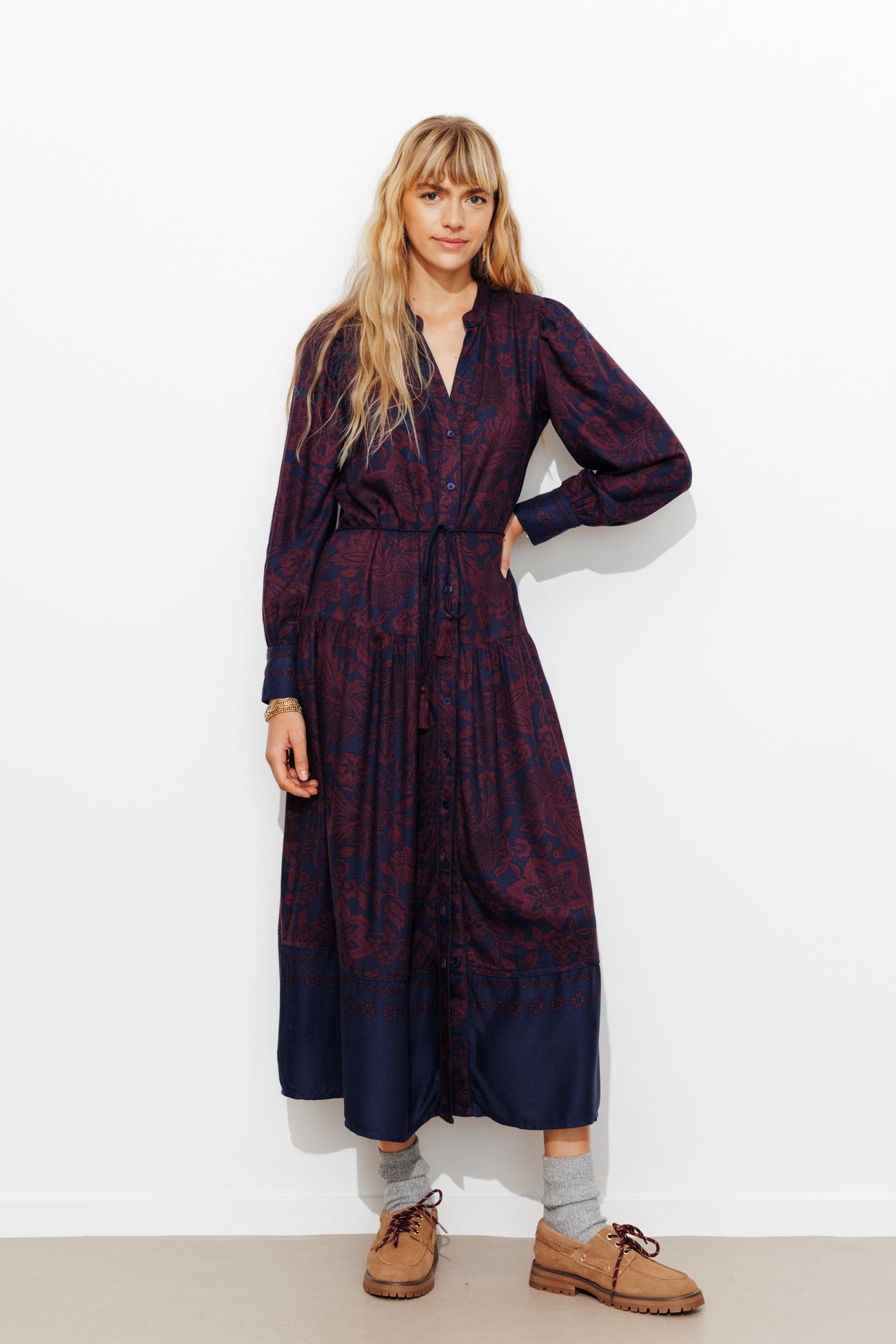 Robe longue imprimée Femme