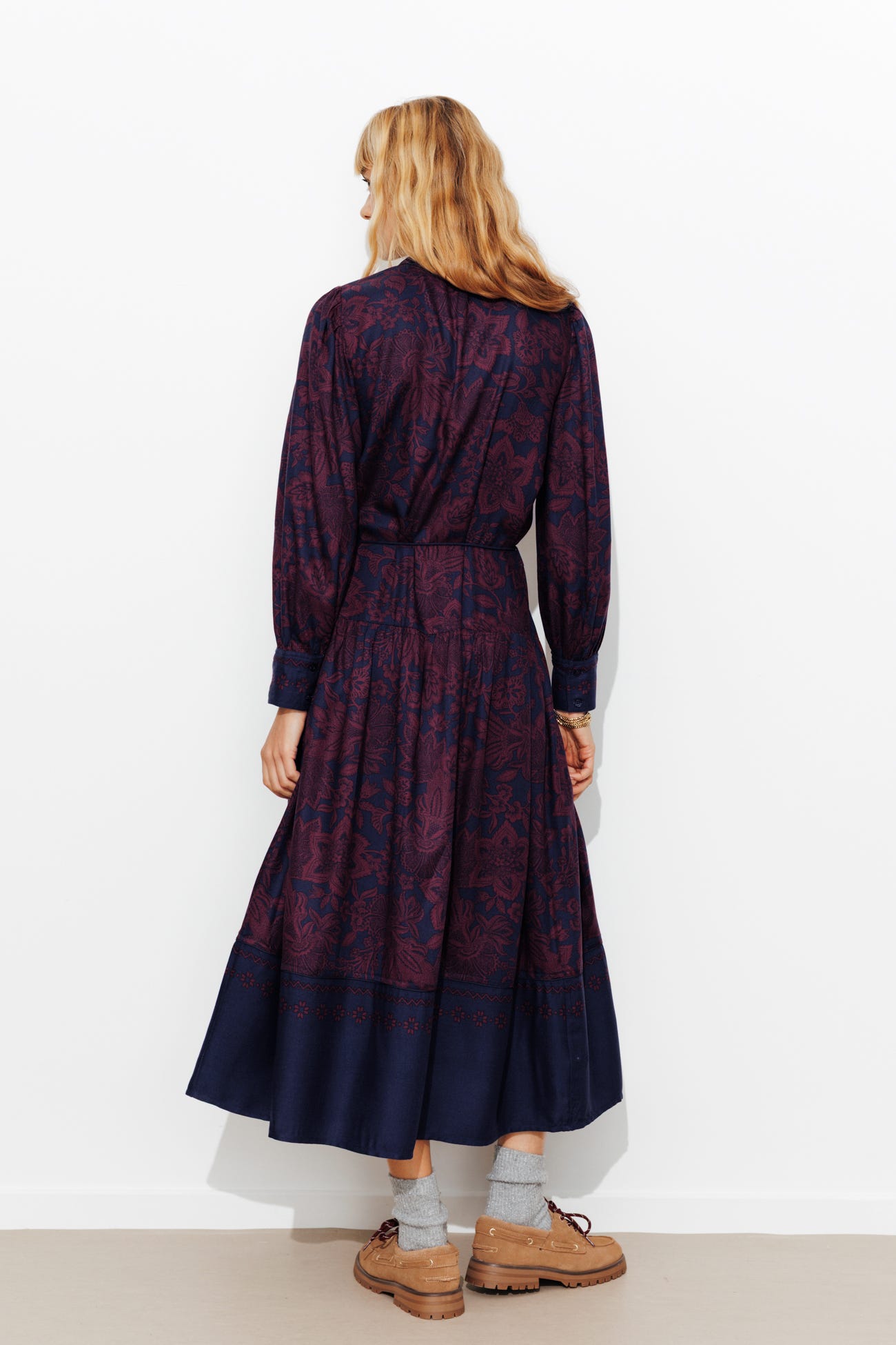 Robe longue imprimée Femme