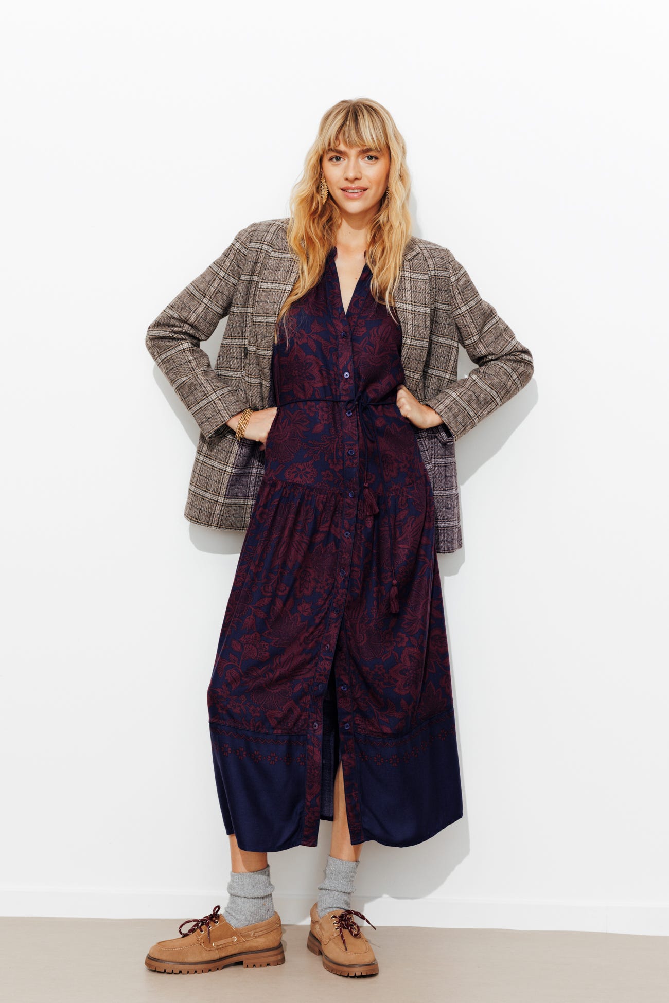 Robe longue imprimée Femme