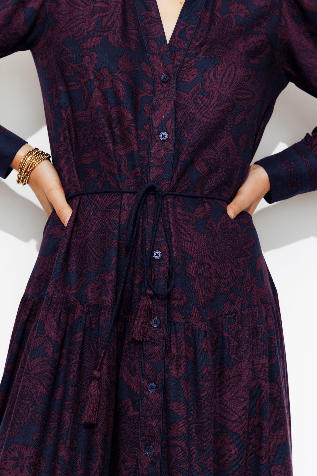 Robe longue imprimée Femme