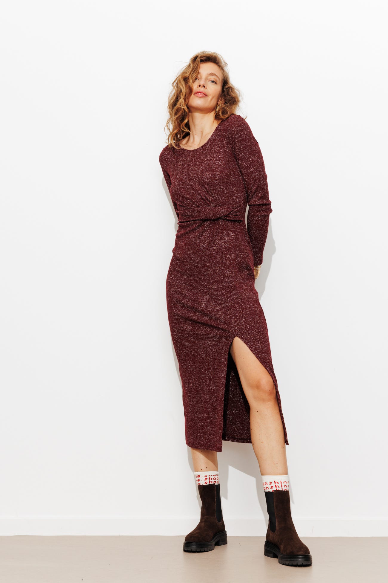 Robe noeud à paillettes Femme