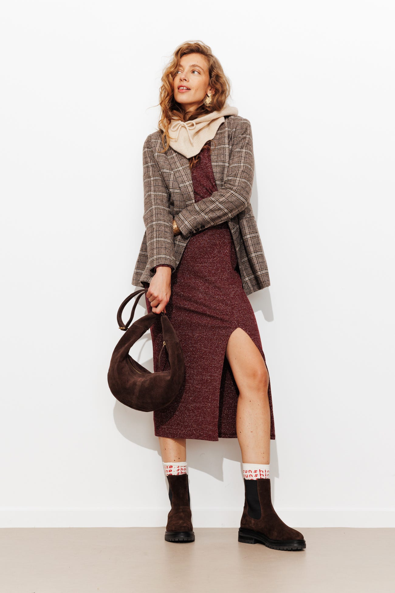 Robe noeud à paillettes Femme