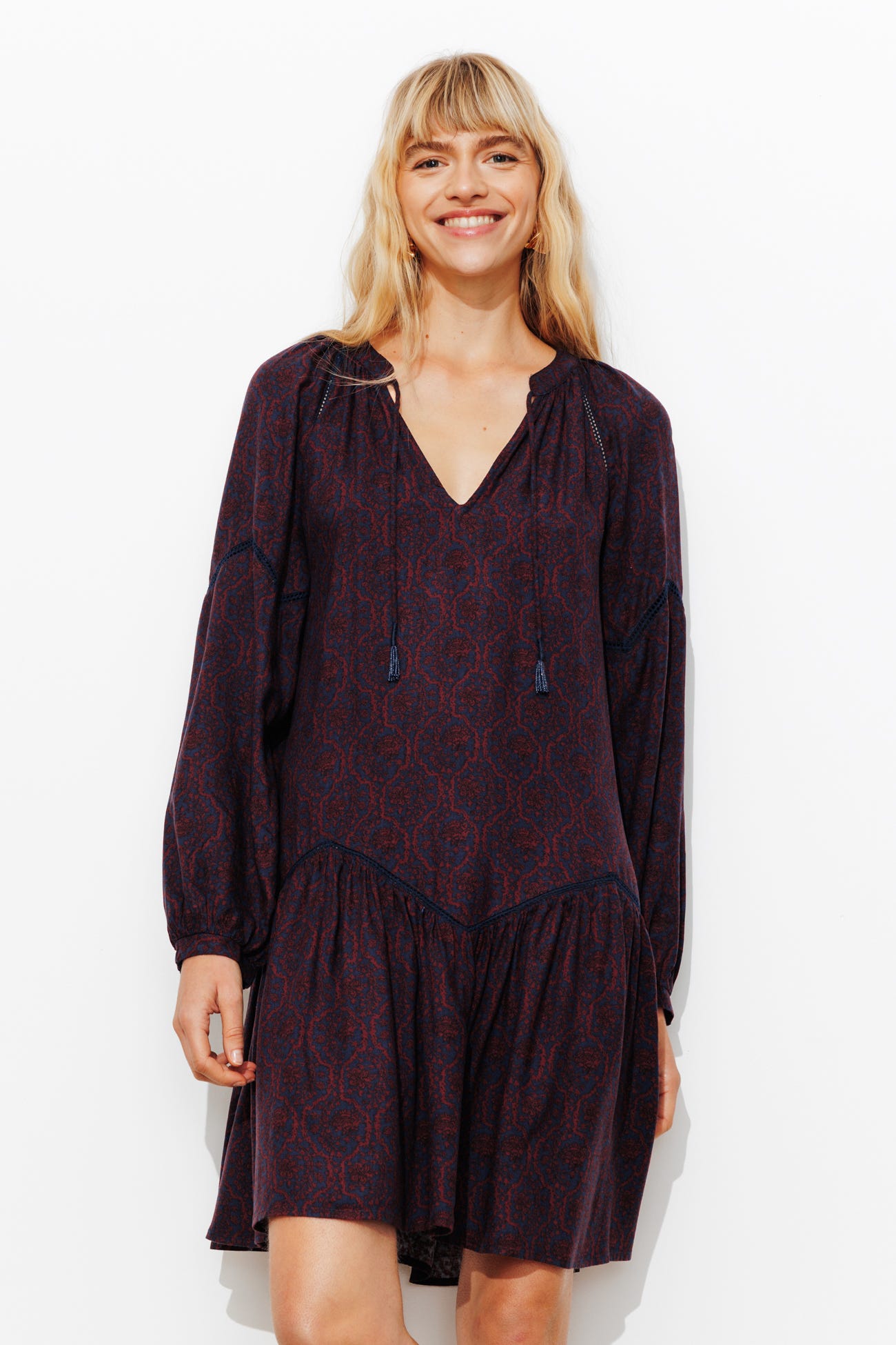 Robe courte imprimée Femme