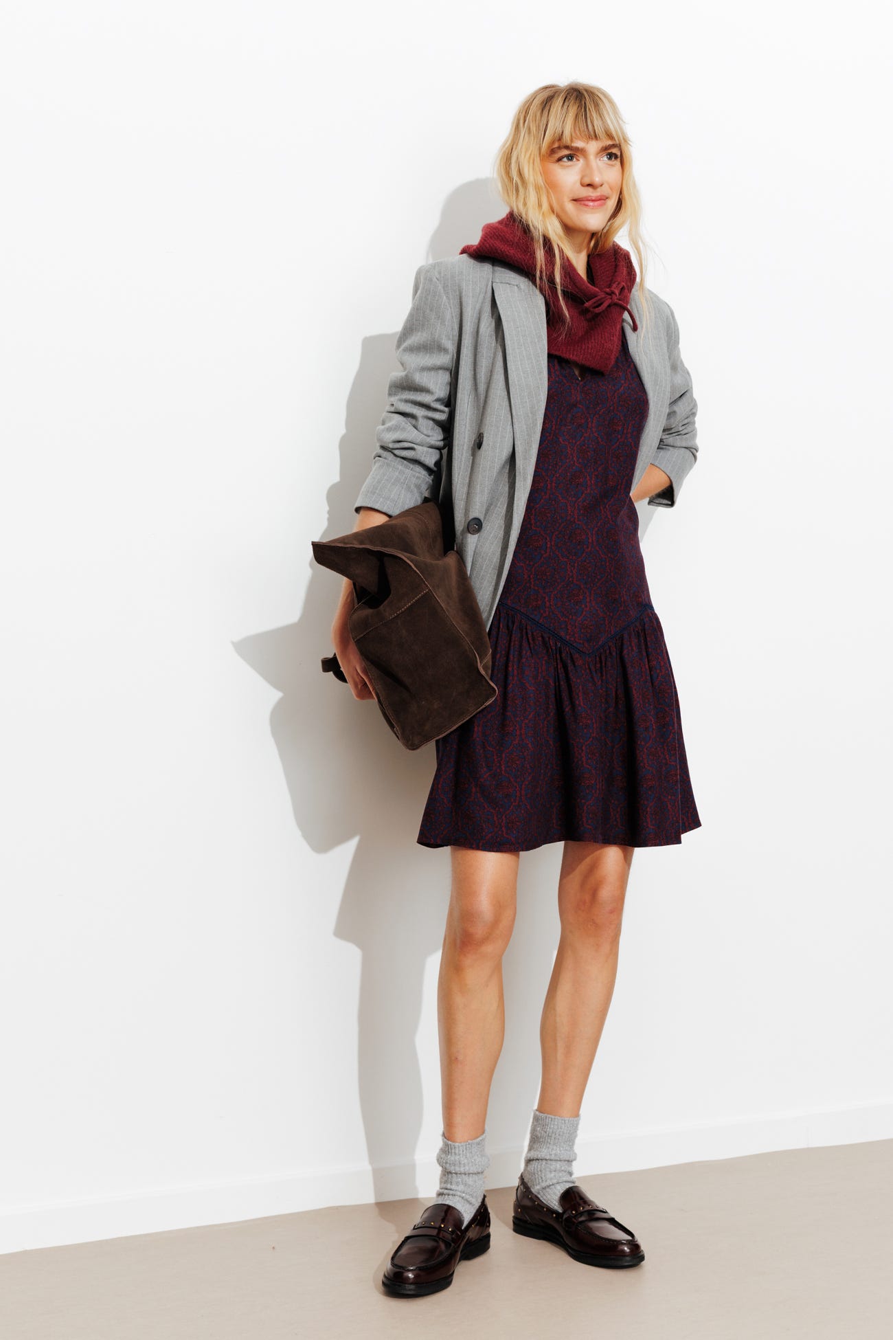 Robe courte imprimée Femme