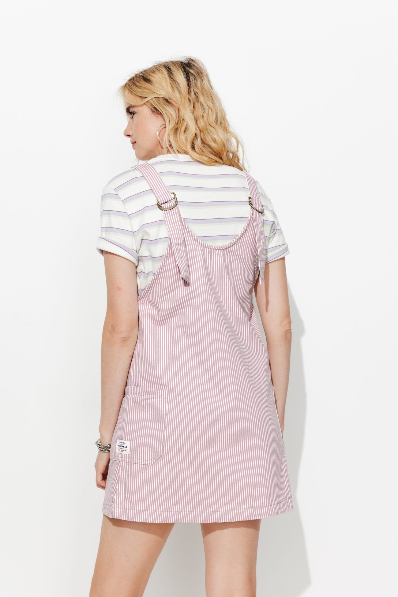 Robe-salopette rayée Femme