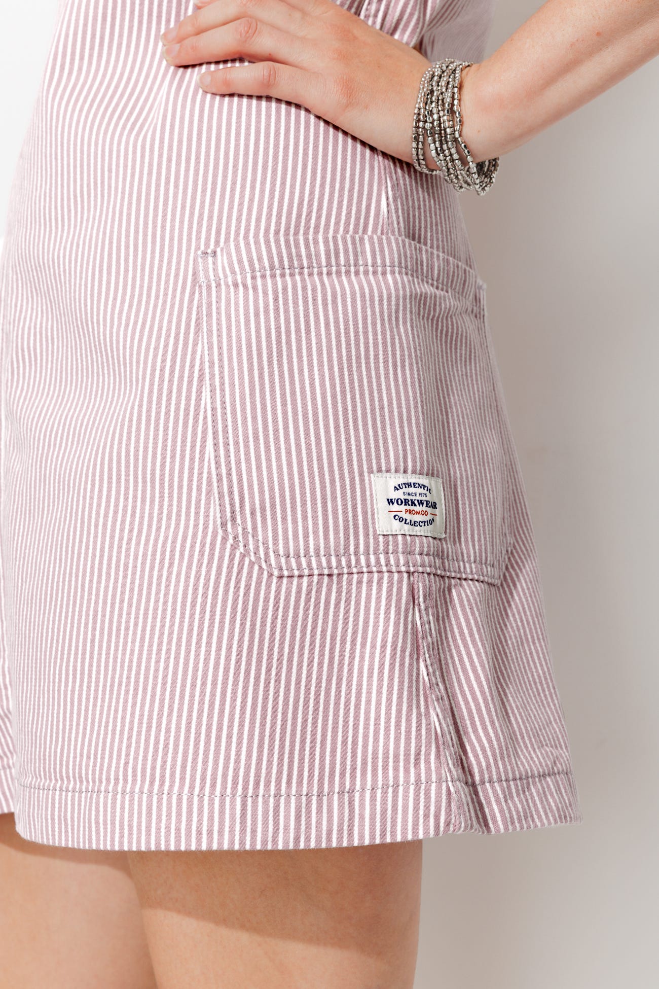 Robe-salopette rayée Femme