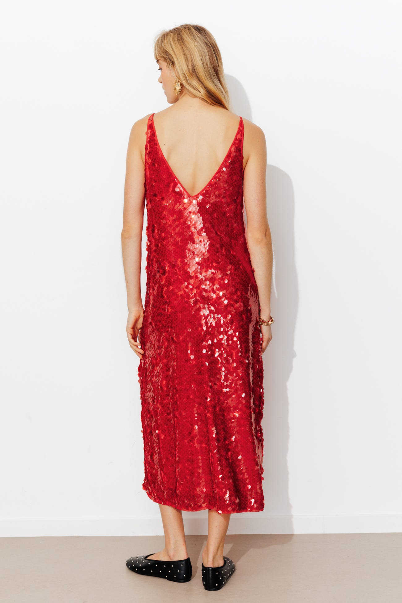 Vestido largo de lentejuelas