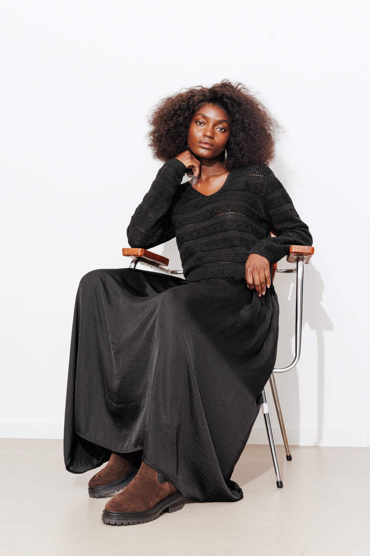 Longue robe pailletée Femme