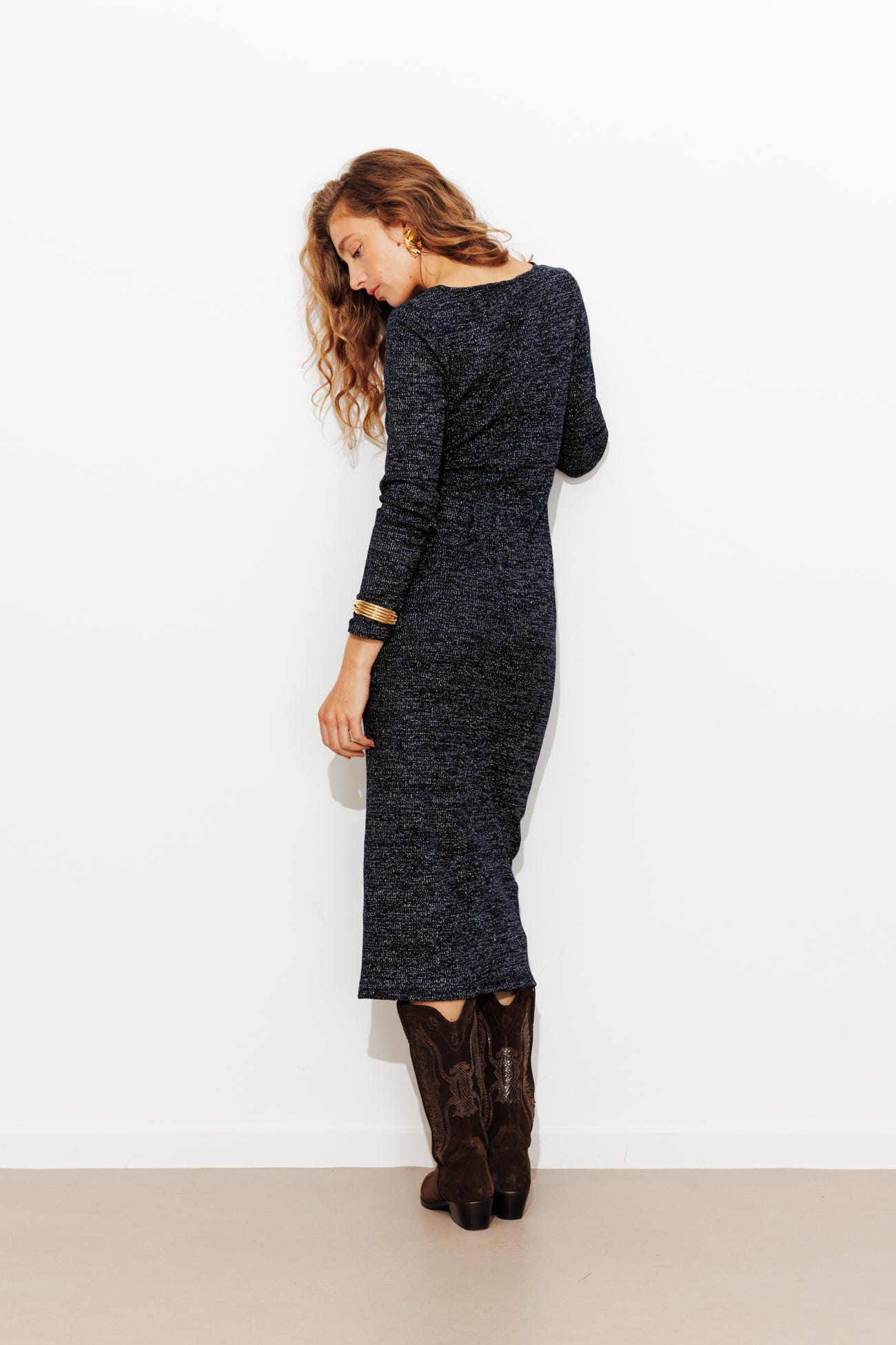 Robe noeud à paillettes Femme