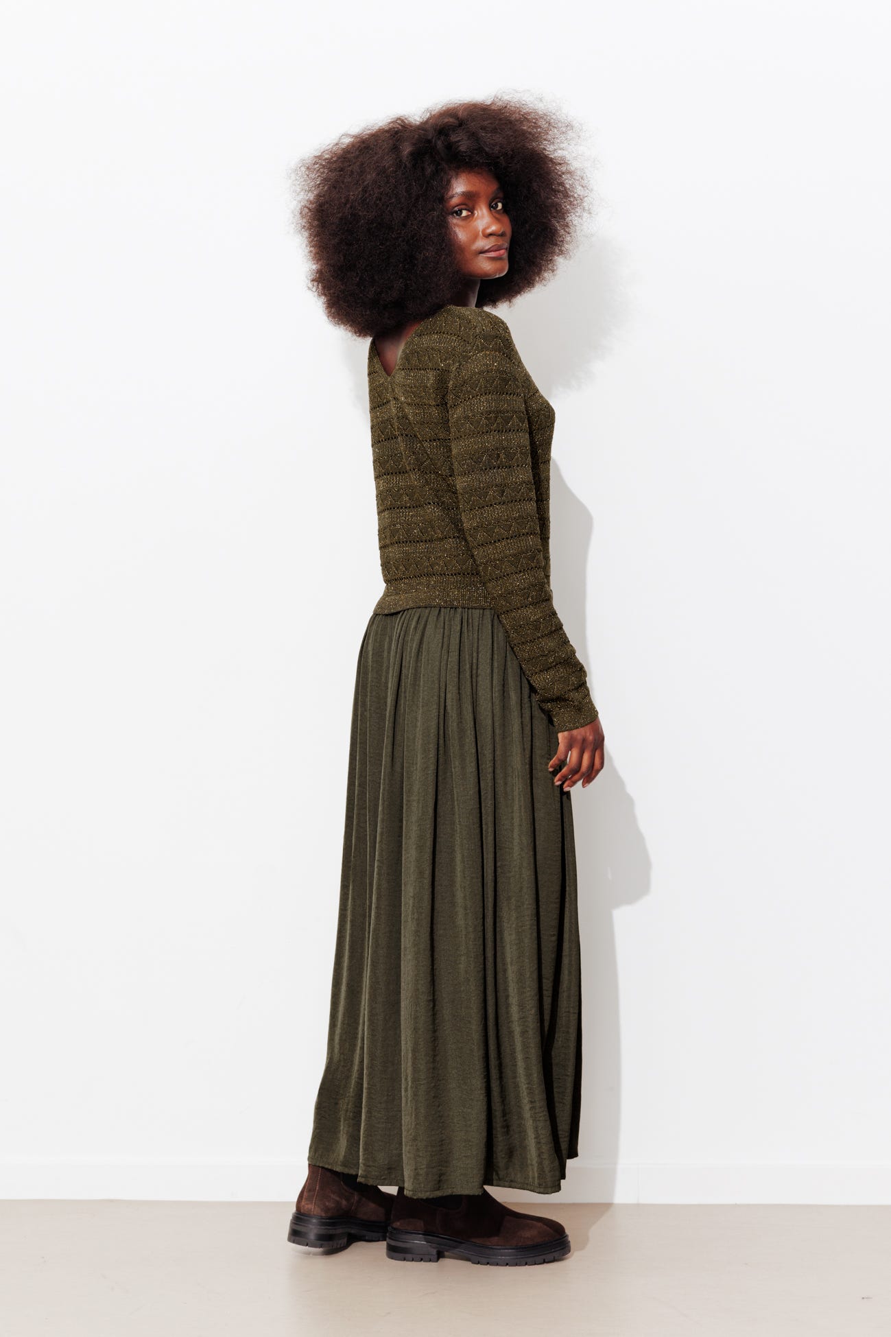 Longue robe pailletée Femme