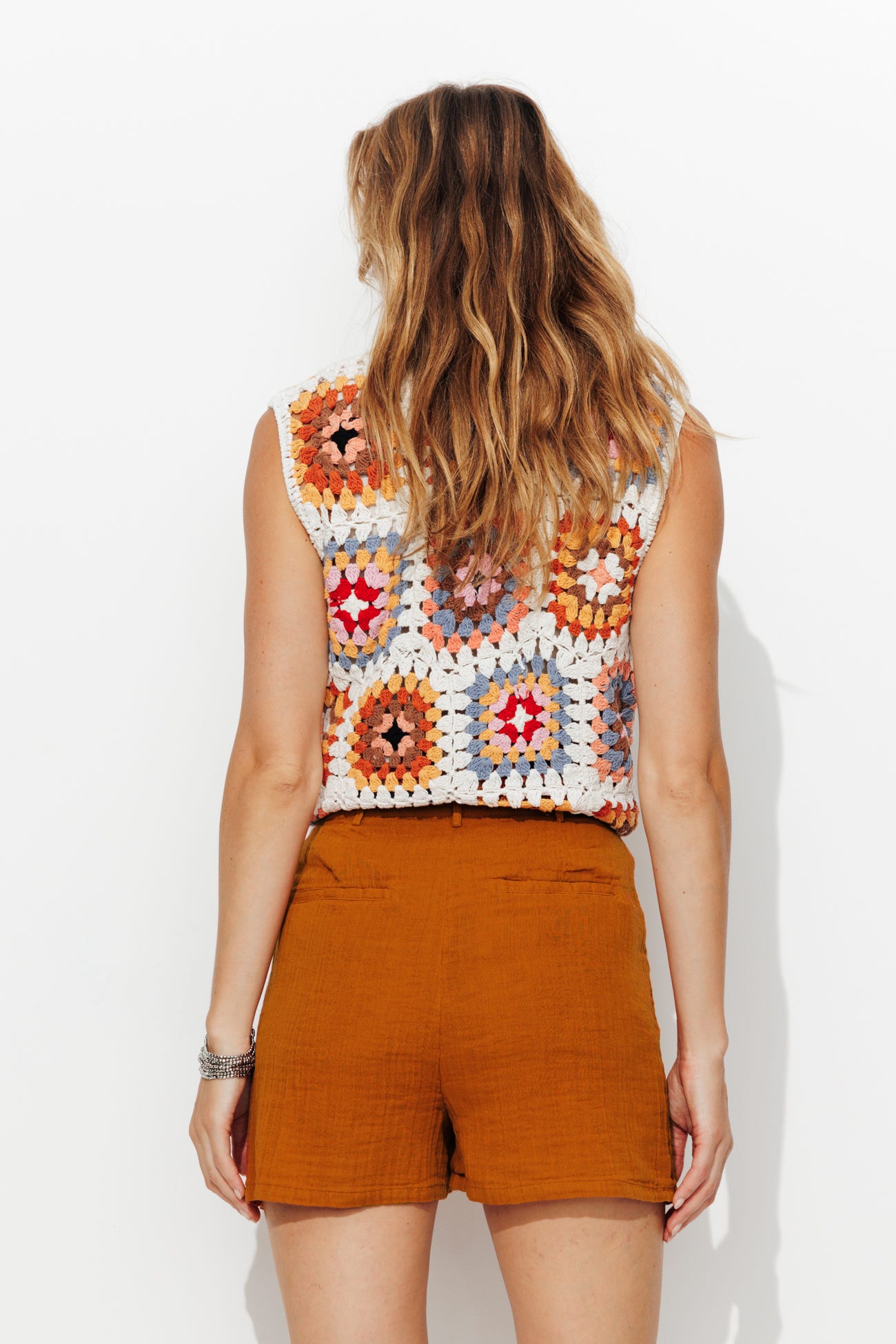 Cotton gauze shorts