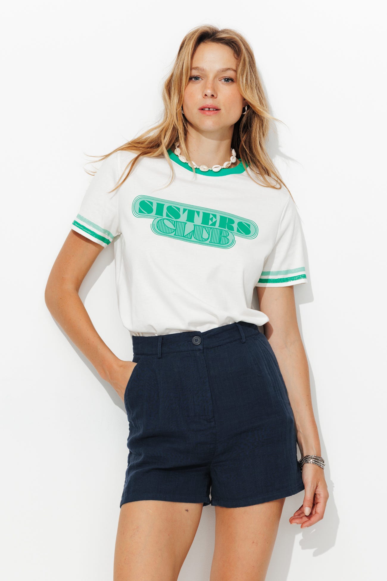 Cotton gauze shorts