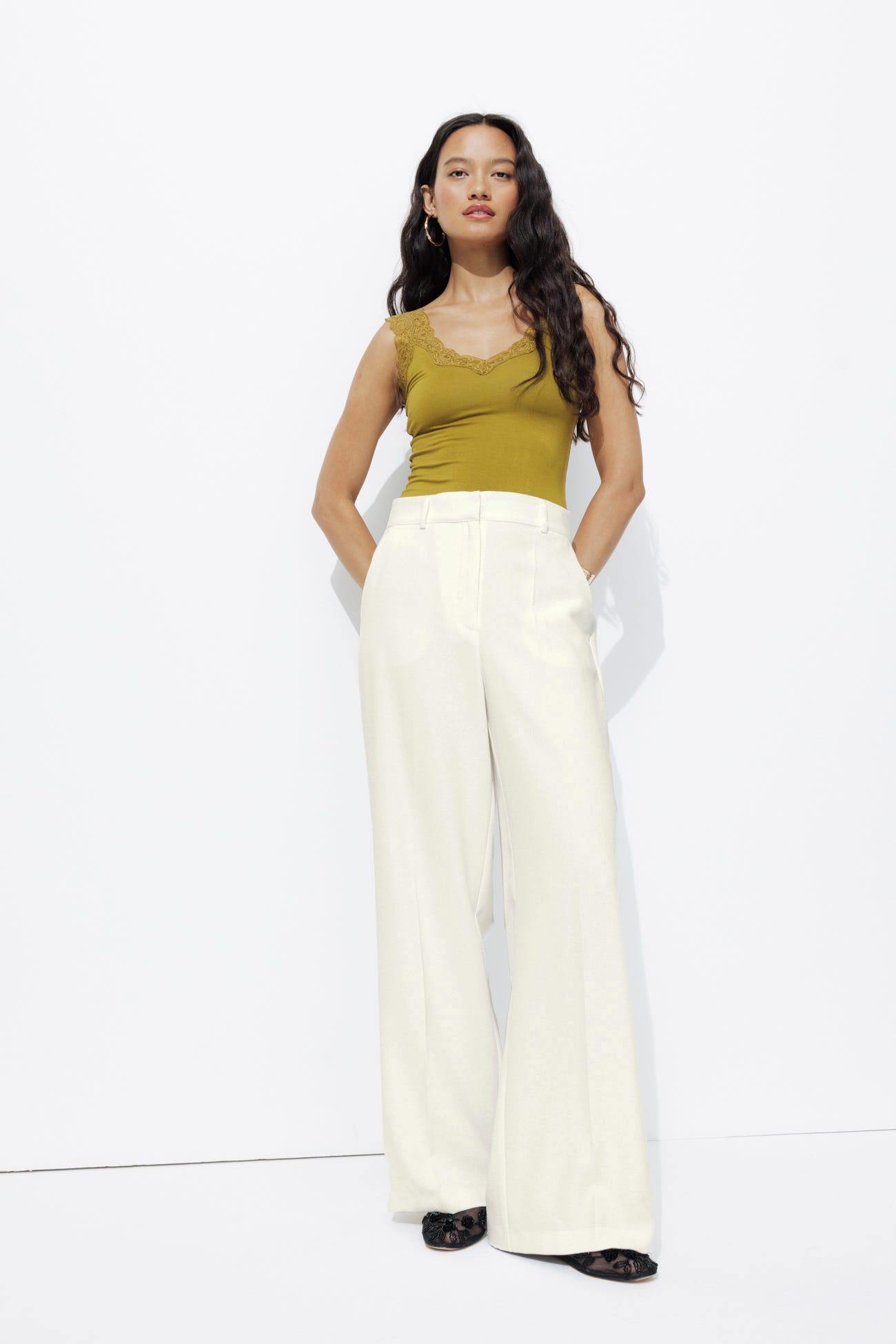 Pantalon de tailleur uni Femme