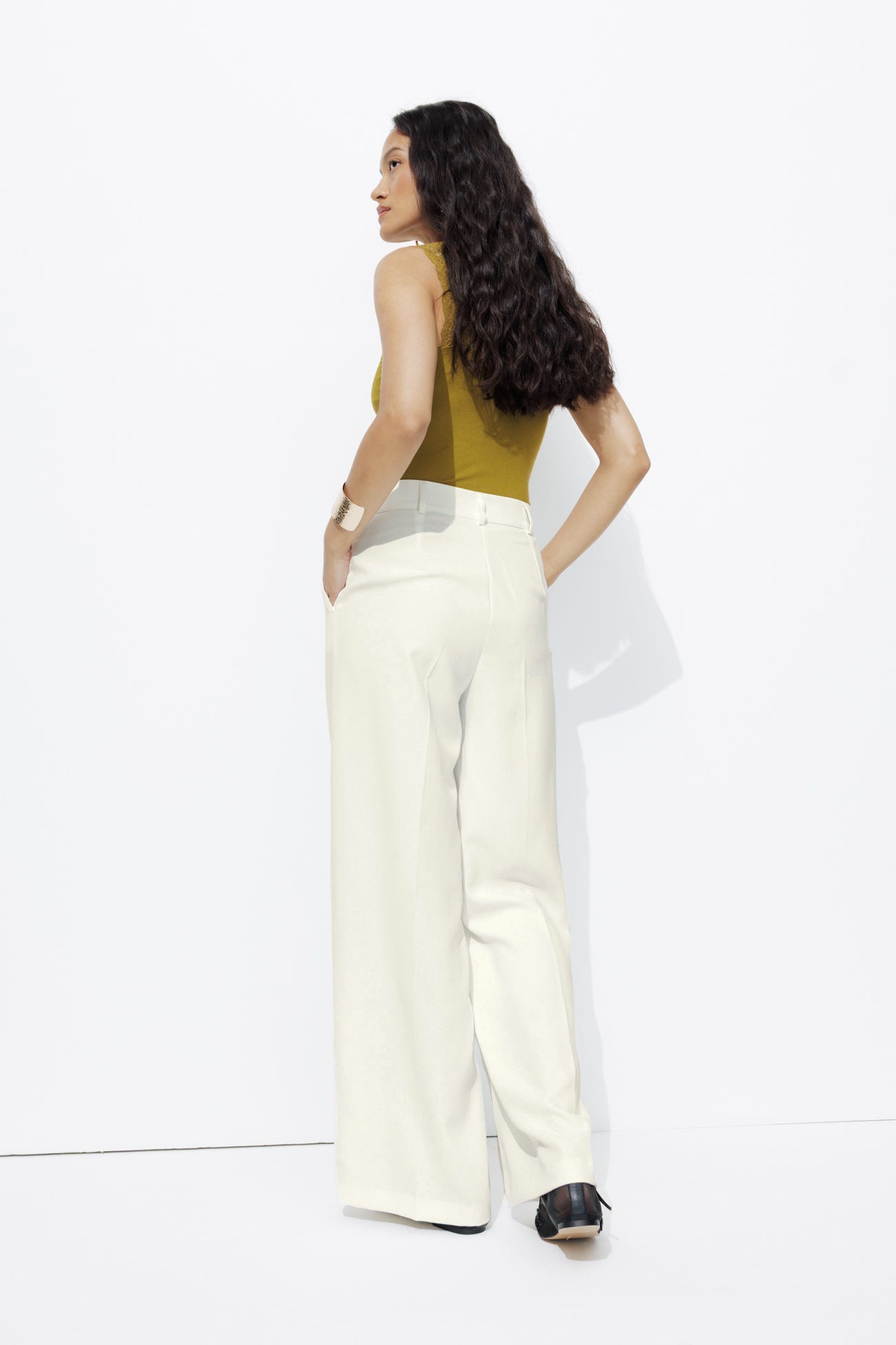 Pantalon de tailleur uni Femme