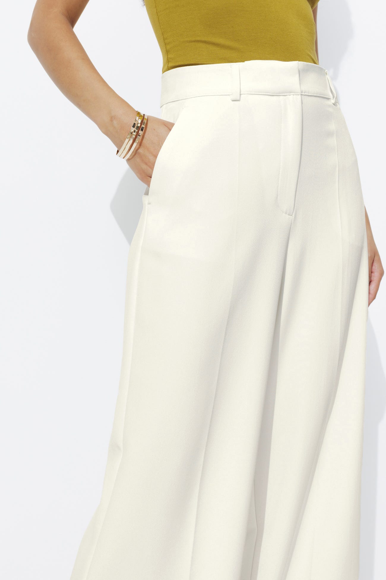 Pantalon de tailleur uni Femme