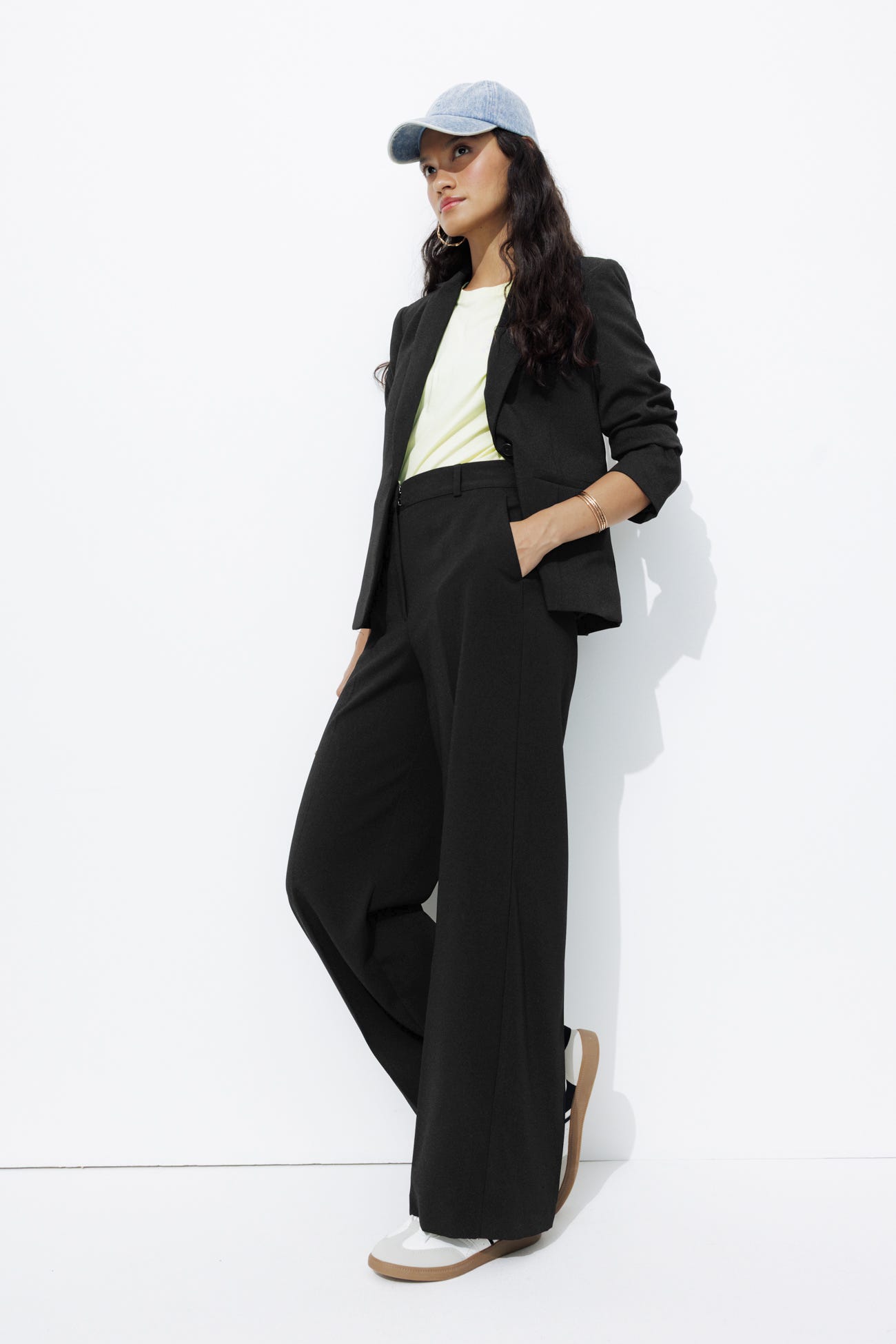 Pantalon de tailleur uni Femme