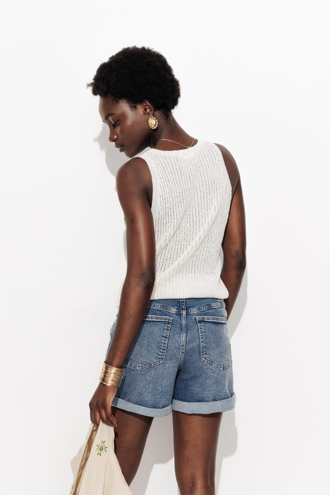 Short en jean Femme