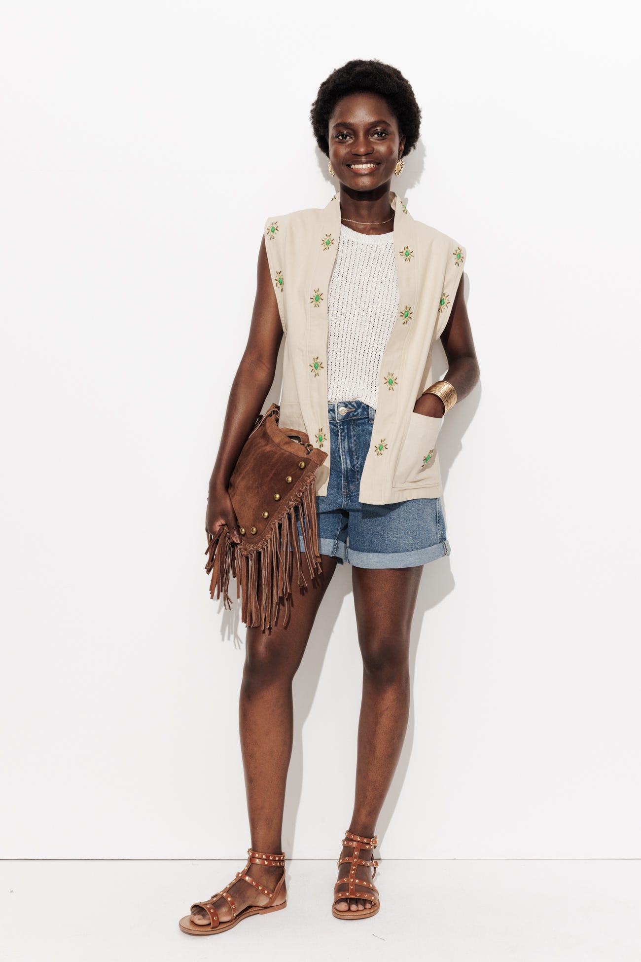 Denim shorts