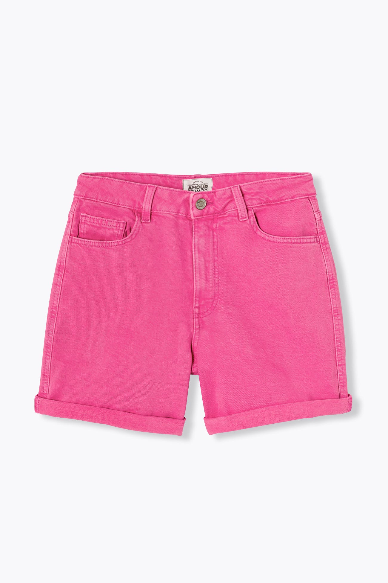 Short en toile unie Femme