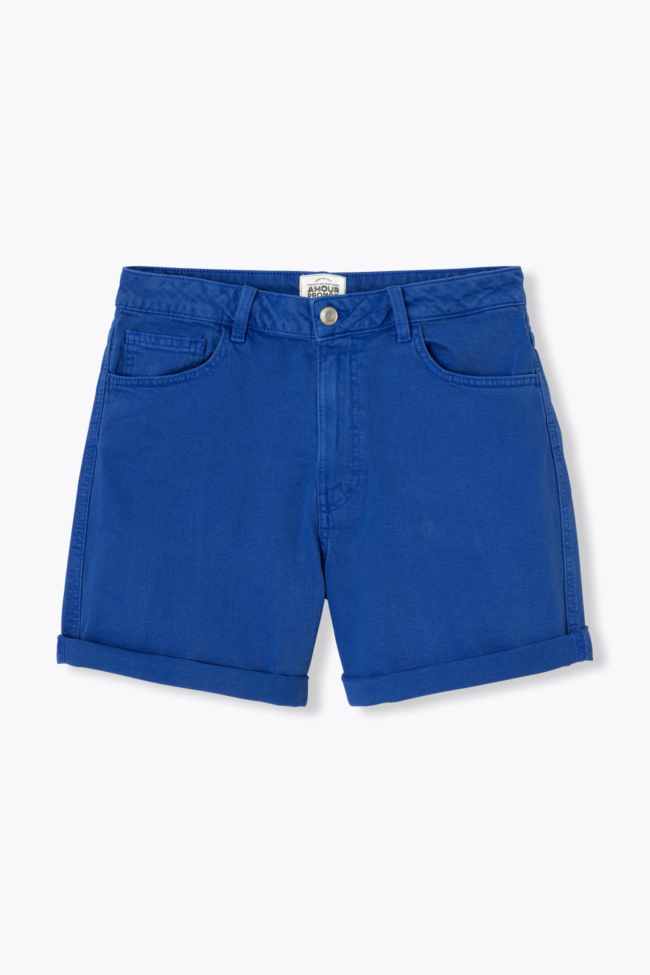 Short en toile unie Femme