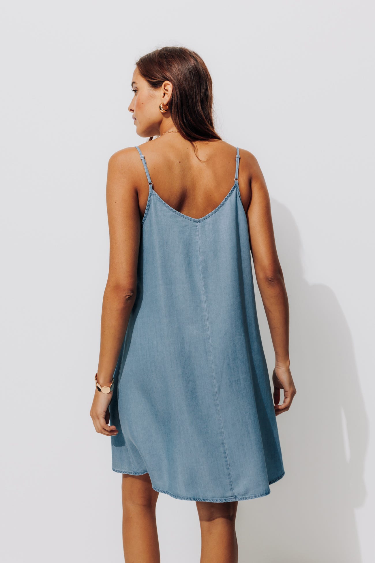 Robe courte en lyocell
