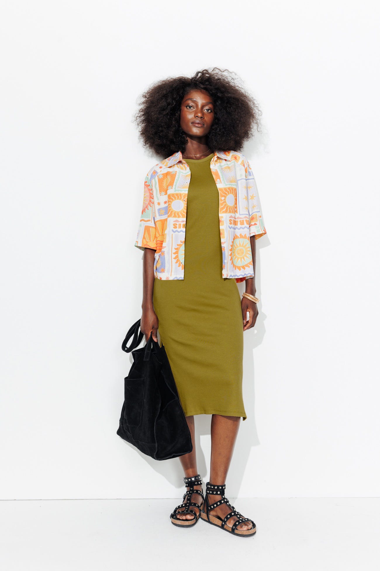 Vestido camiseta largo midi