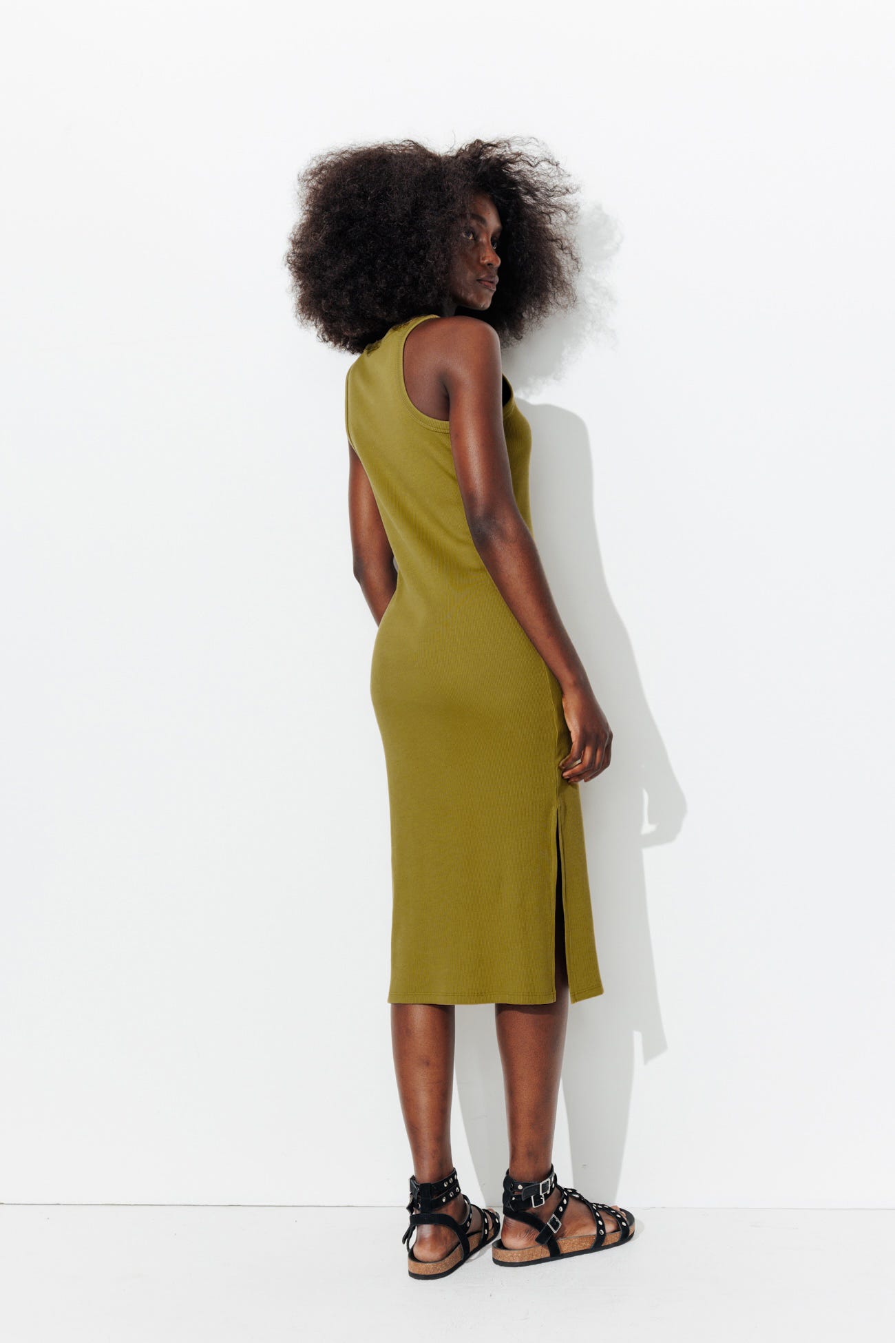 Robe débardeur mi-longue