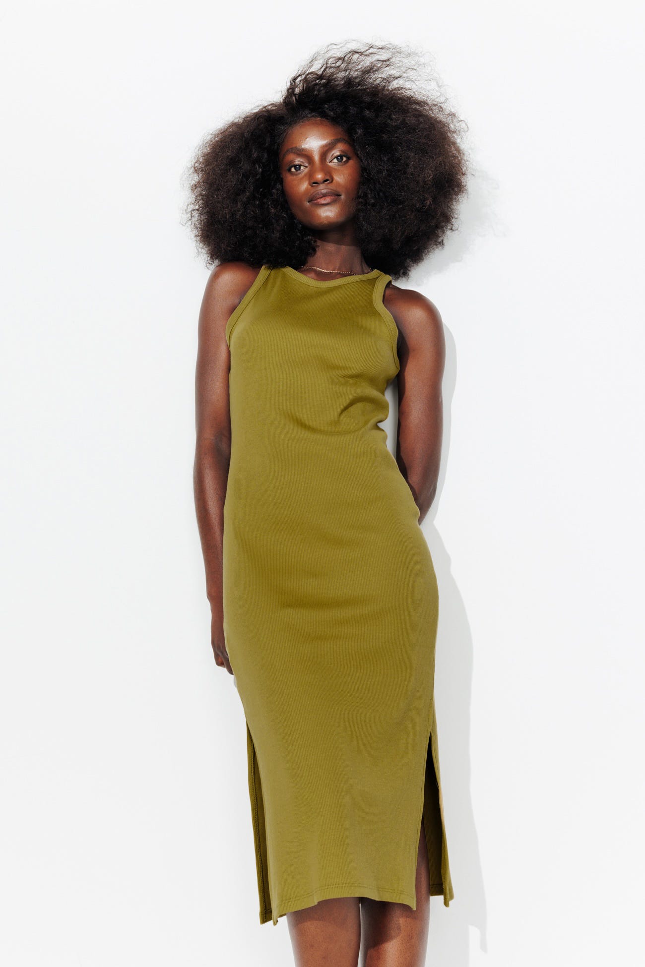 Robe débardeur mi-longue