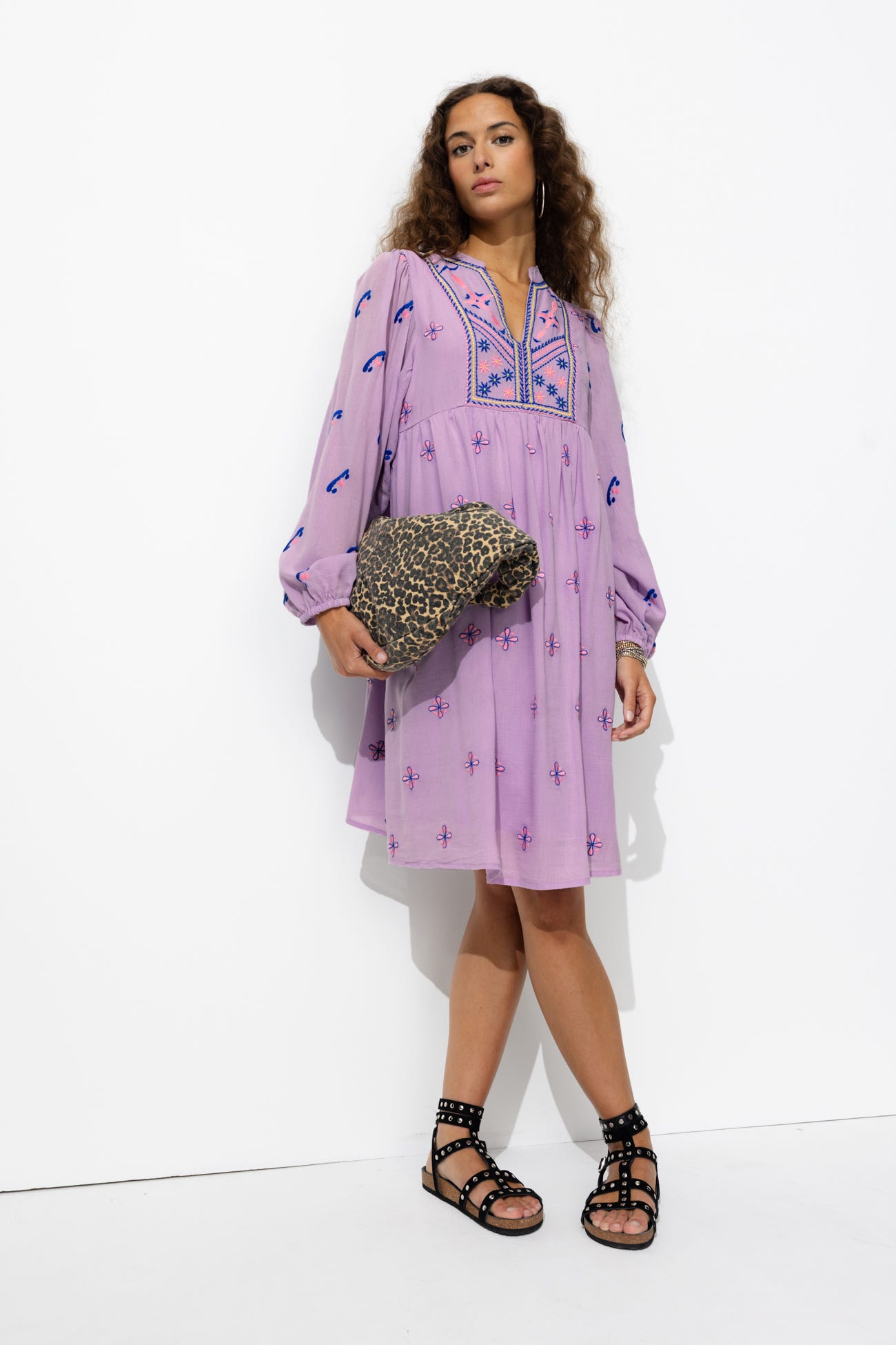 Short embroidered dress