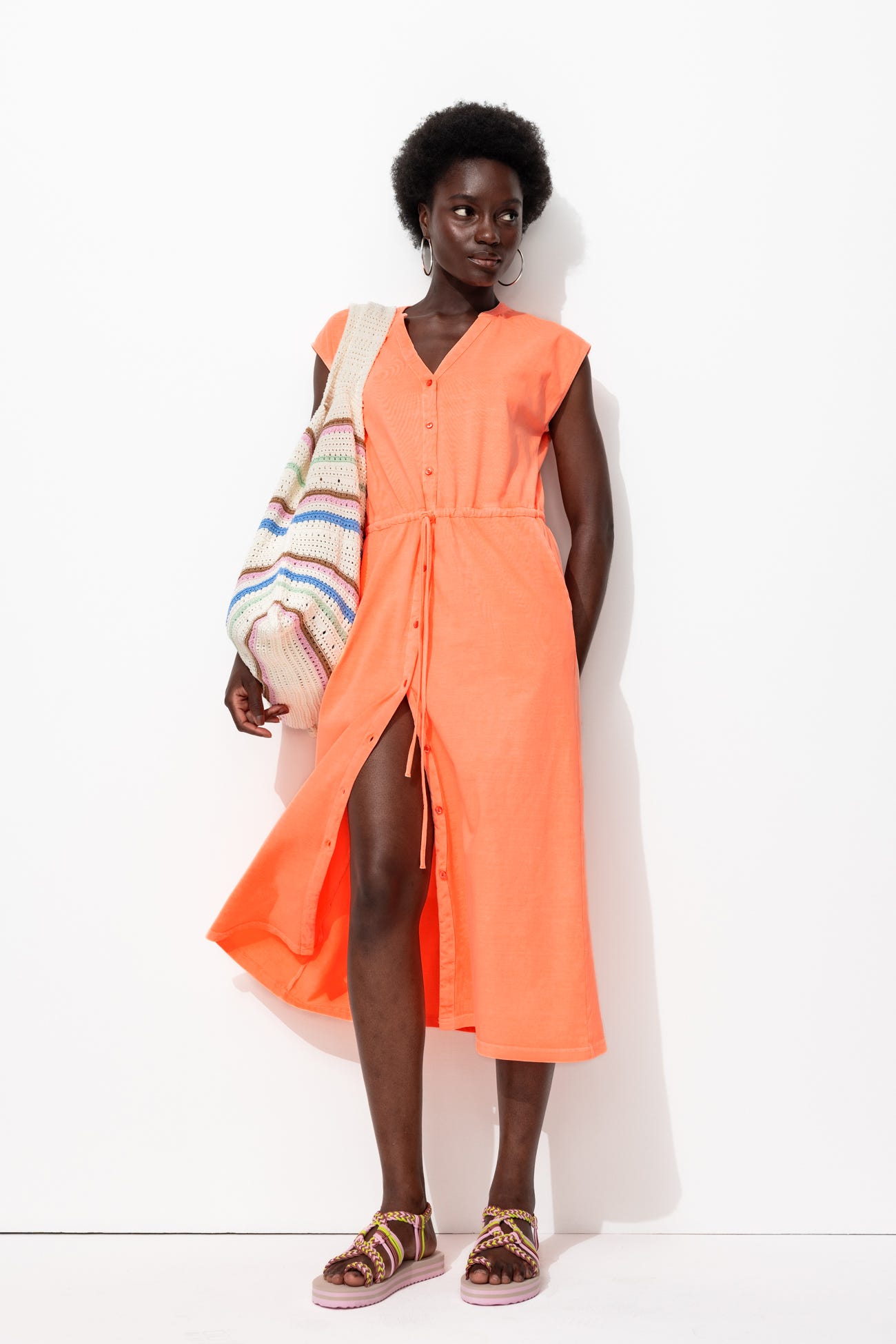Robe fluo en jersey Femme