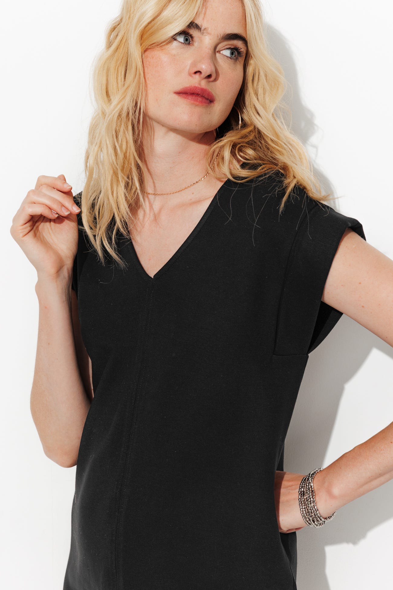 Robe-débardeur unie Femme