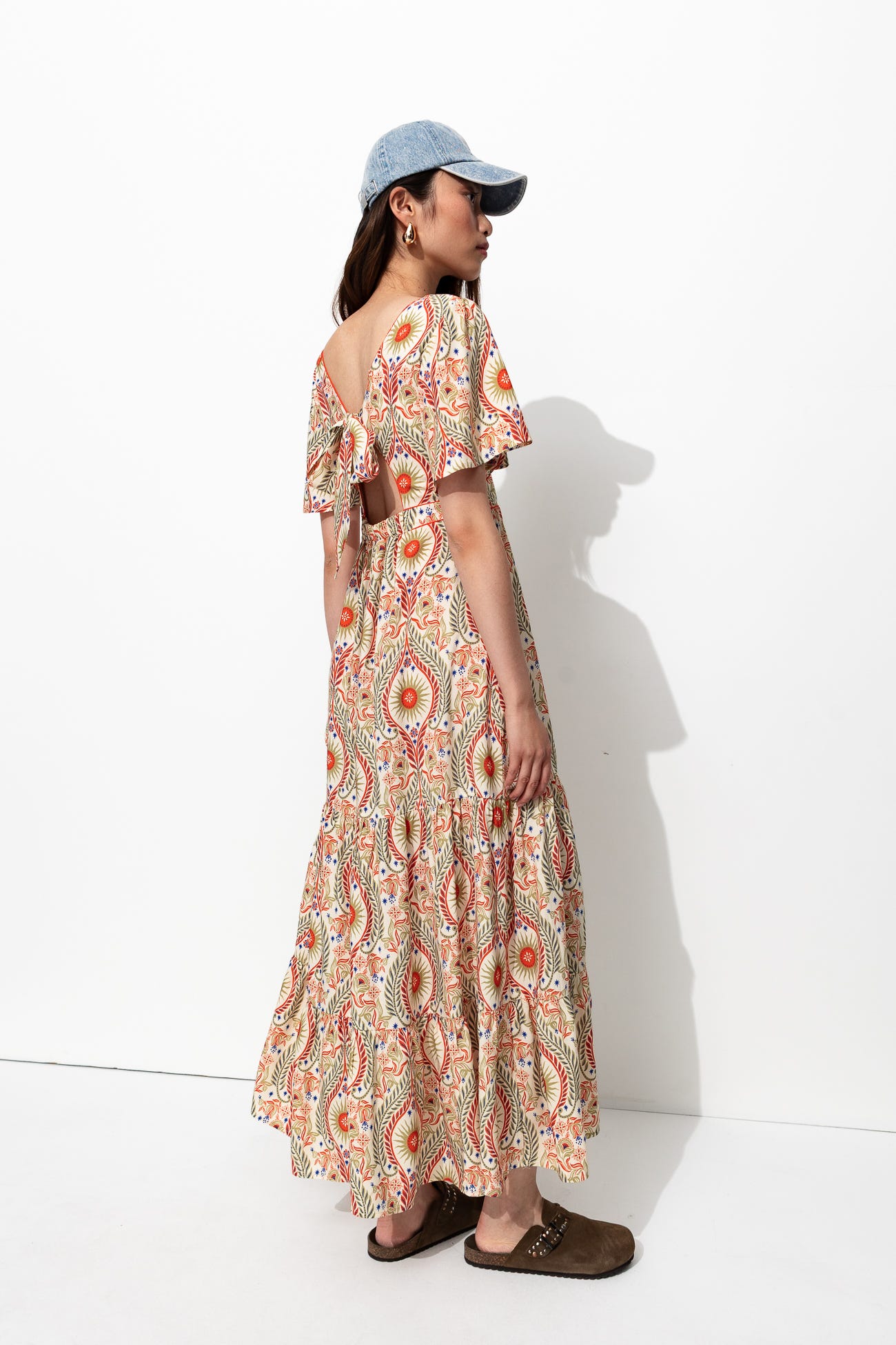 Robe longue décolleté dos
