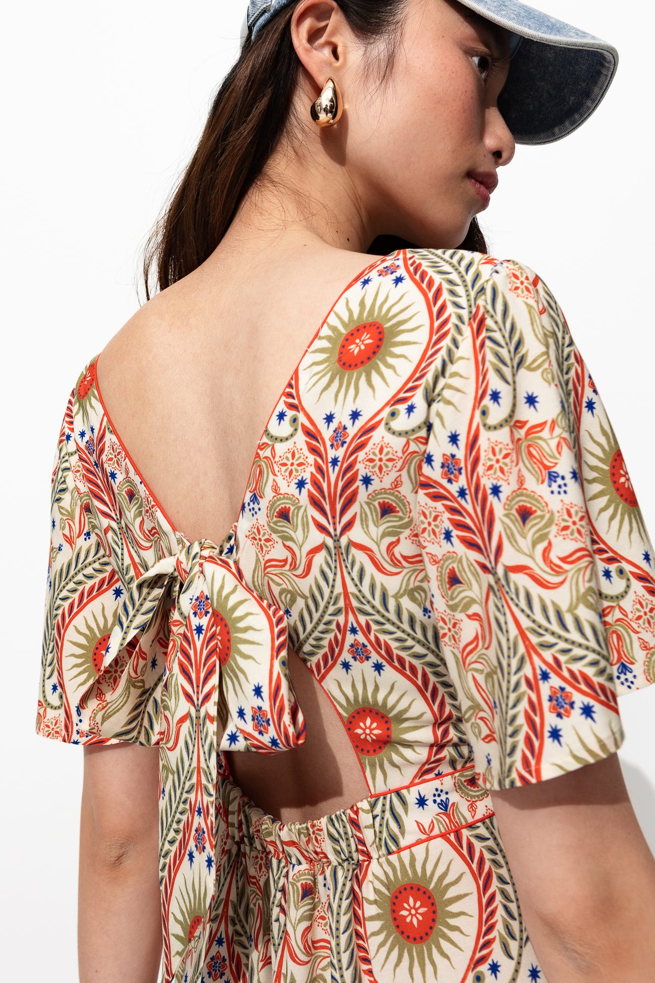 Robe longue décolleté dos