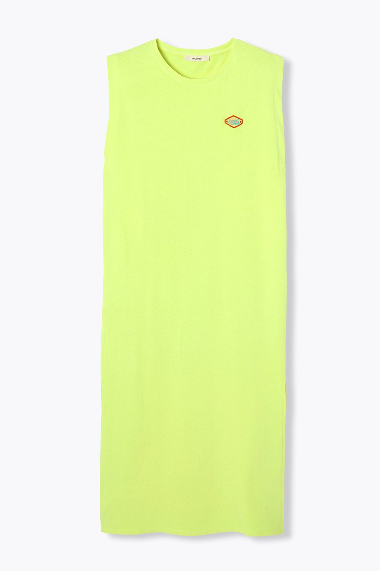 Abito smanicato colore fluo