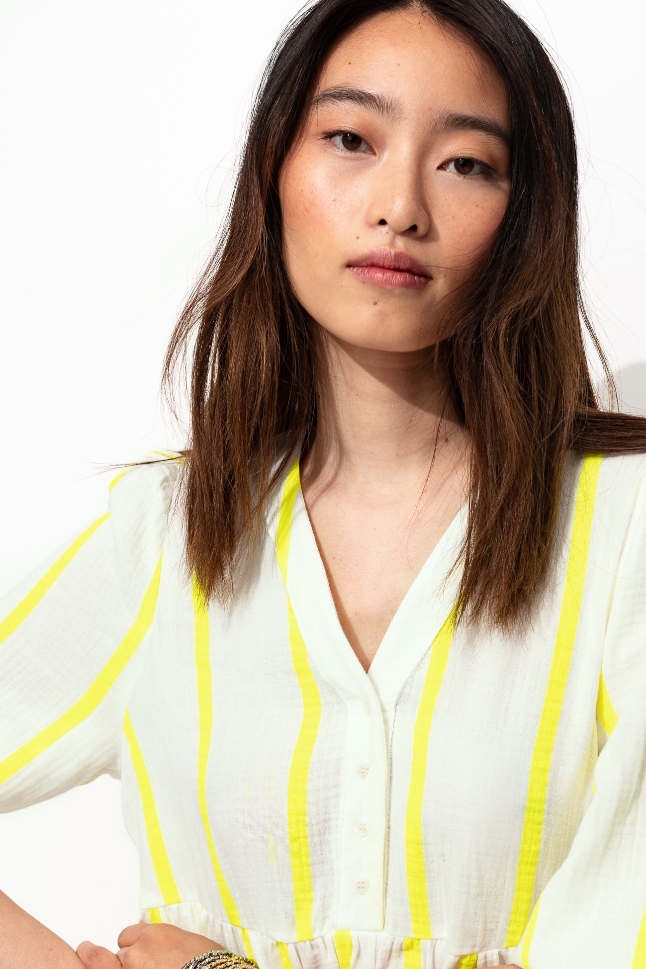 Robe courte en gaze de coton