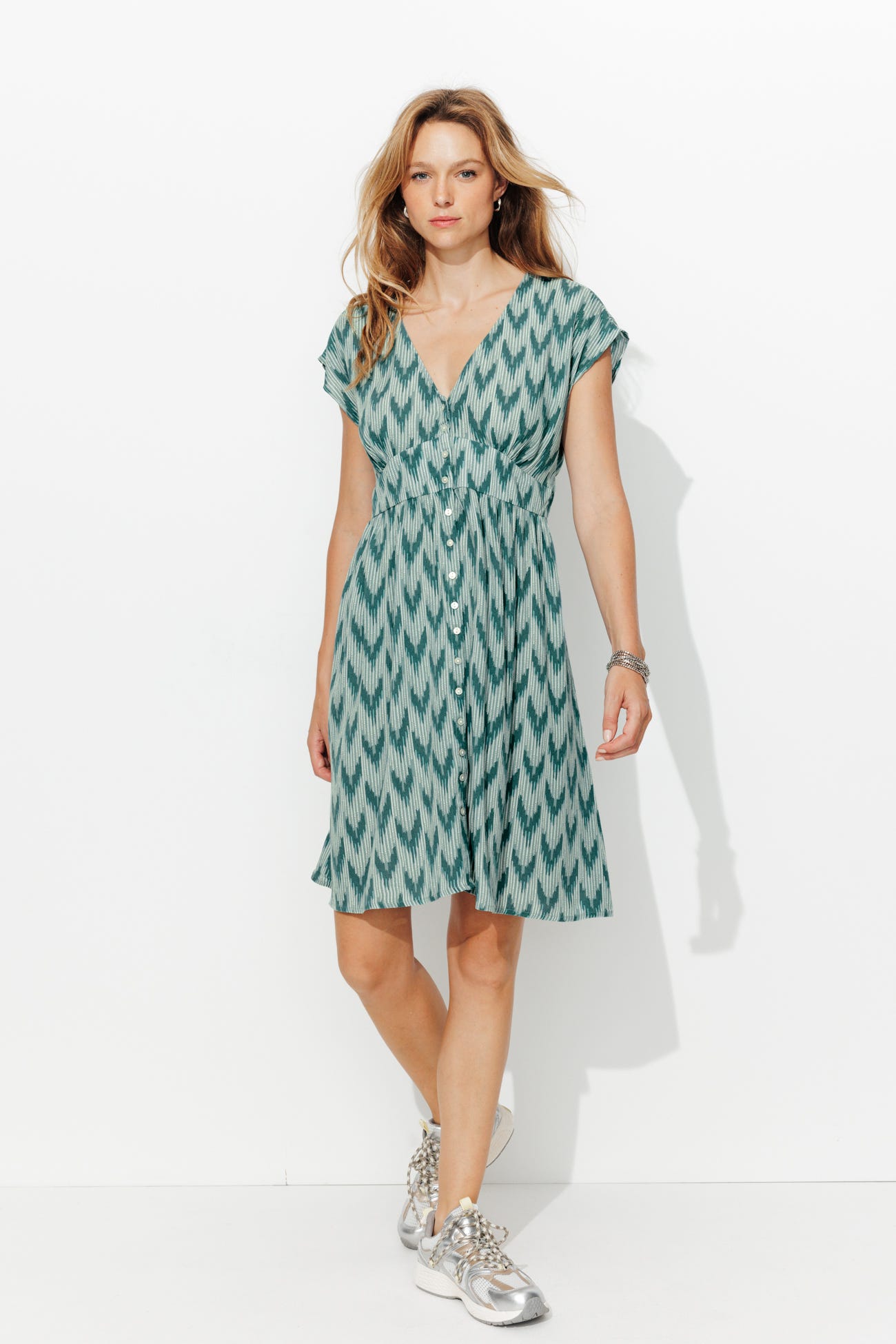 Robe courte imprimée Femme