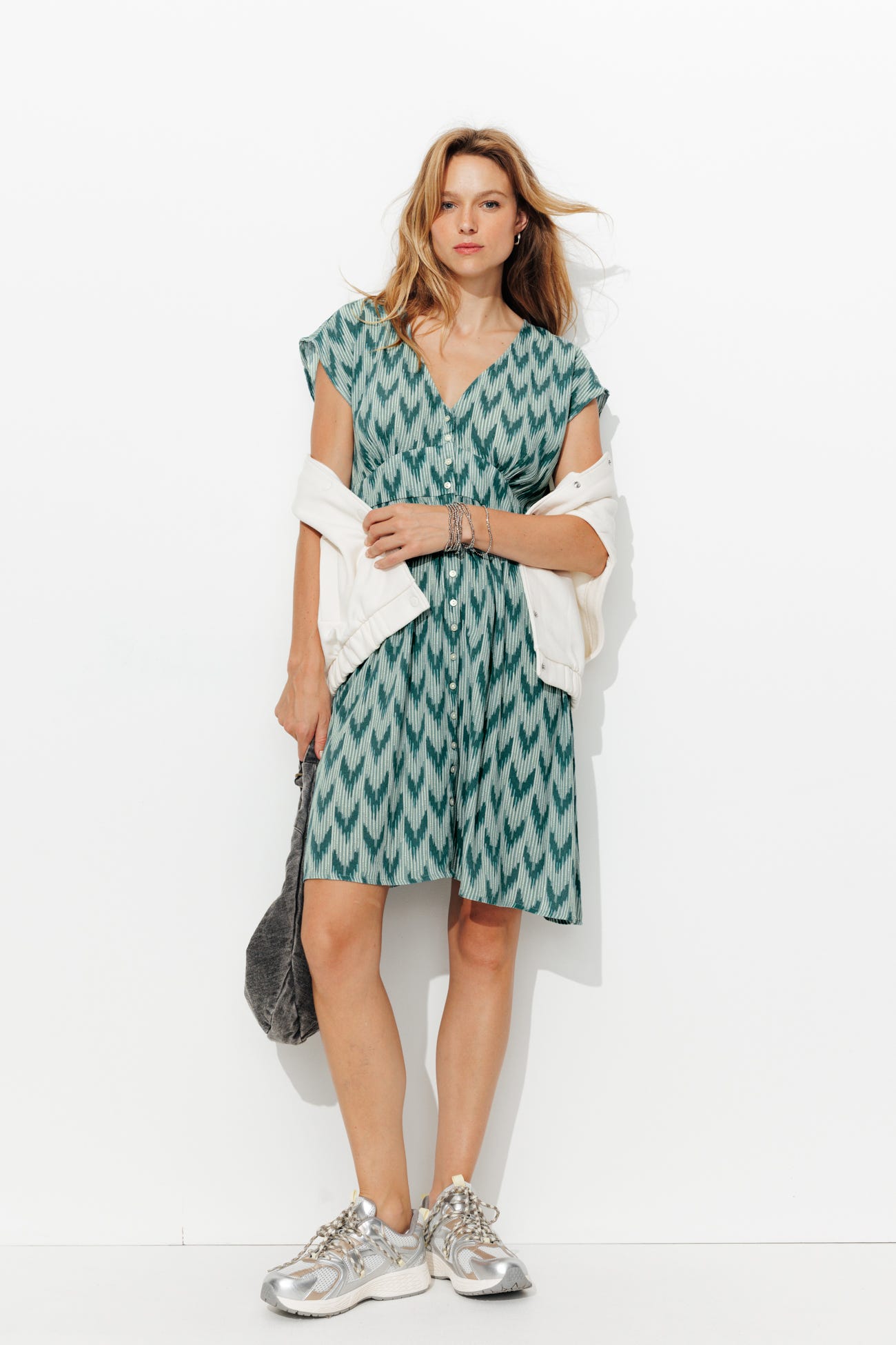 Robe courte imprimée Femme