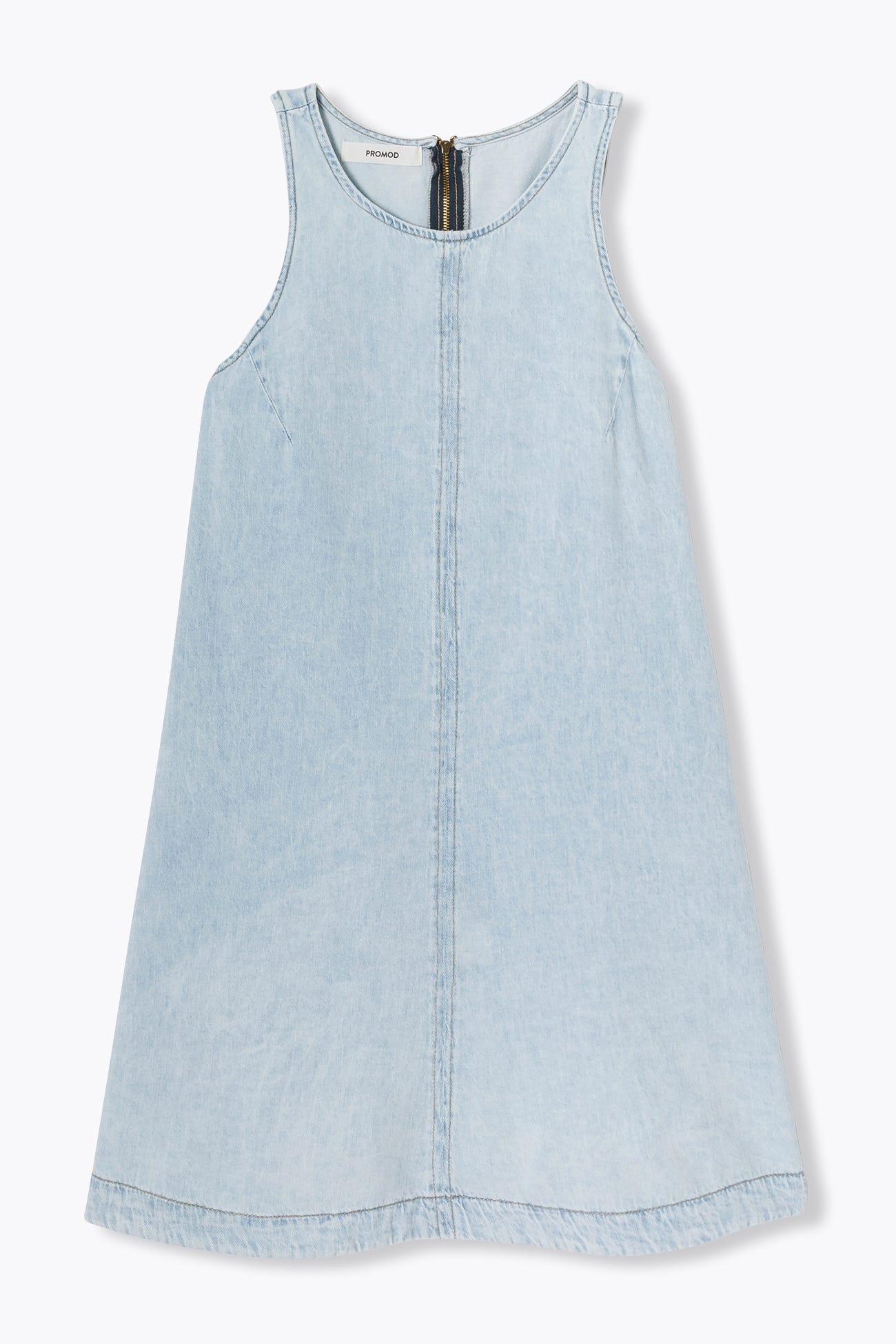 Robe courte trapèze en jean
